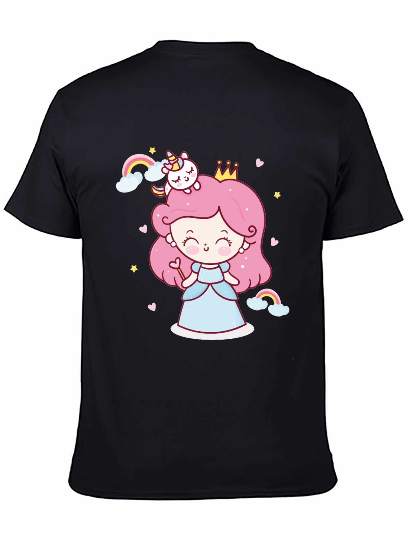 Kawaii Princess Unicorn Graphic Tee