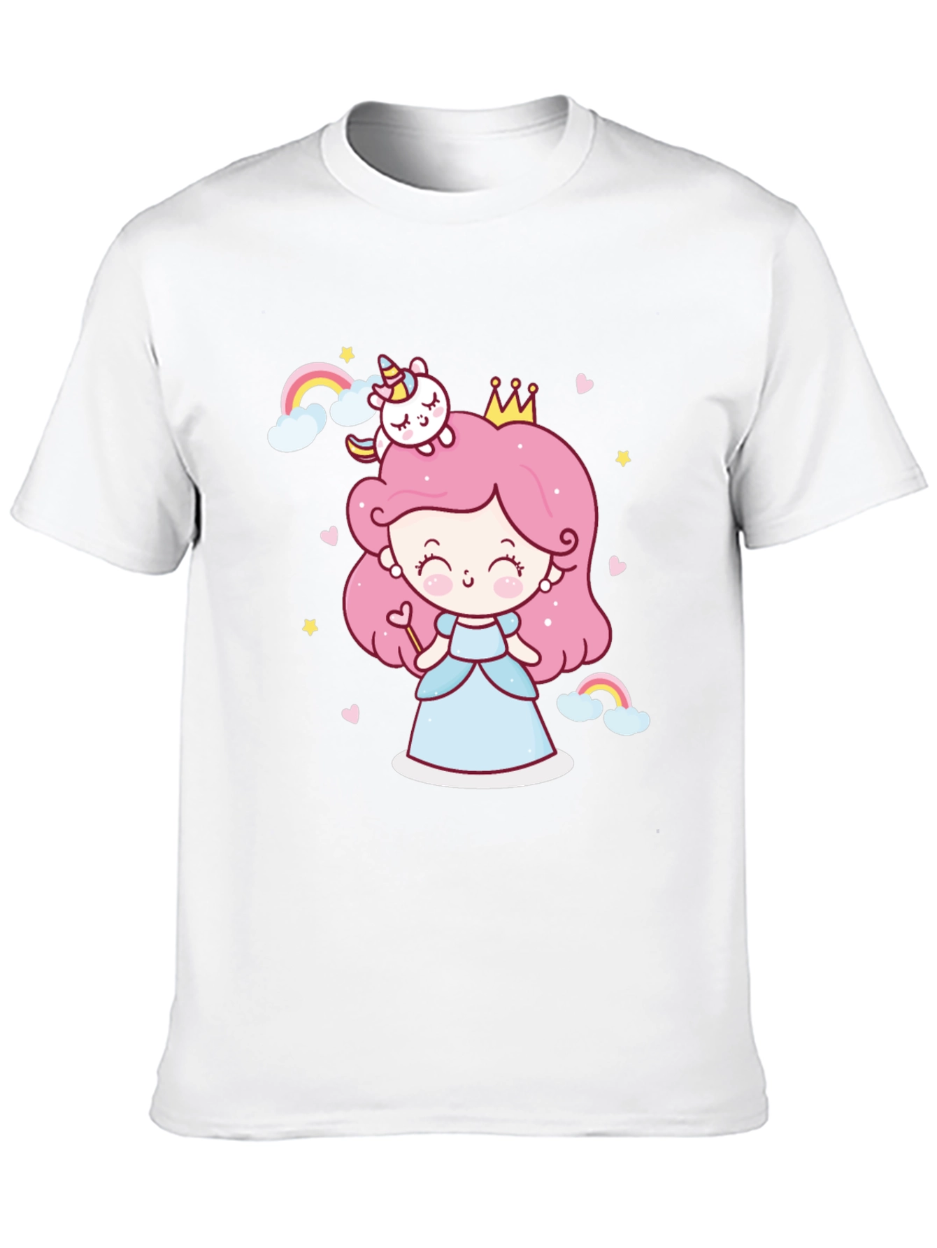 Kawaii Princess Unicorn Graphic Tee