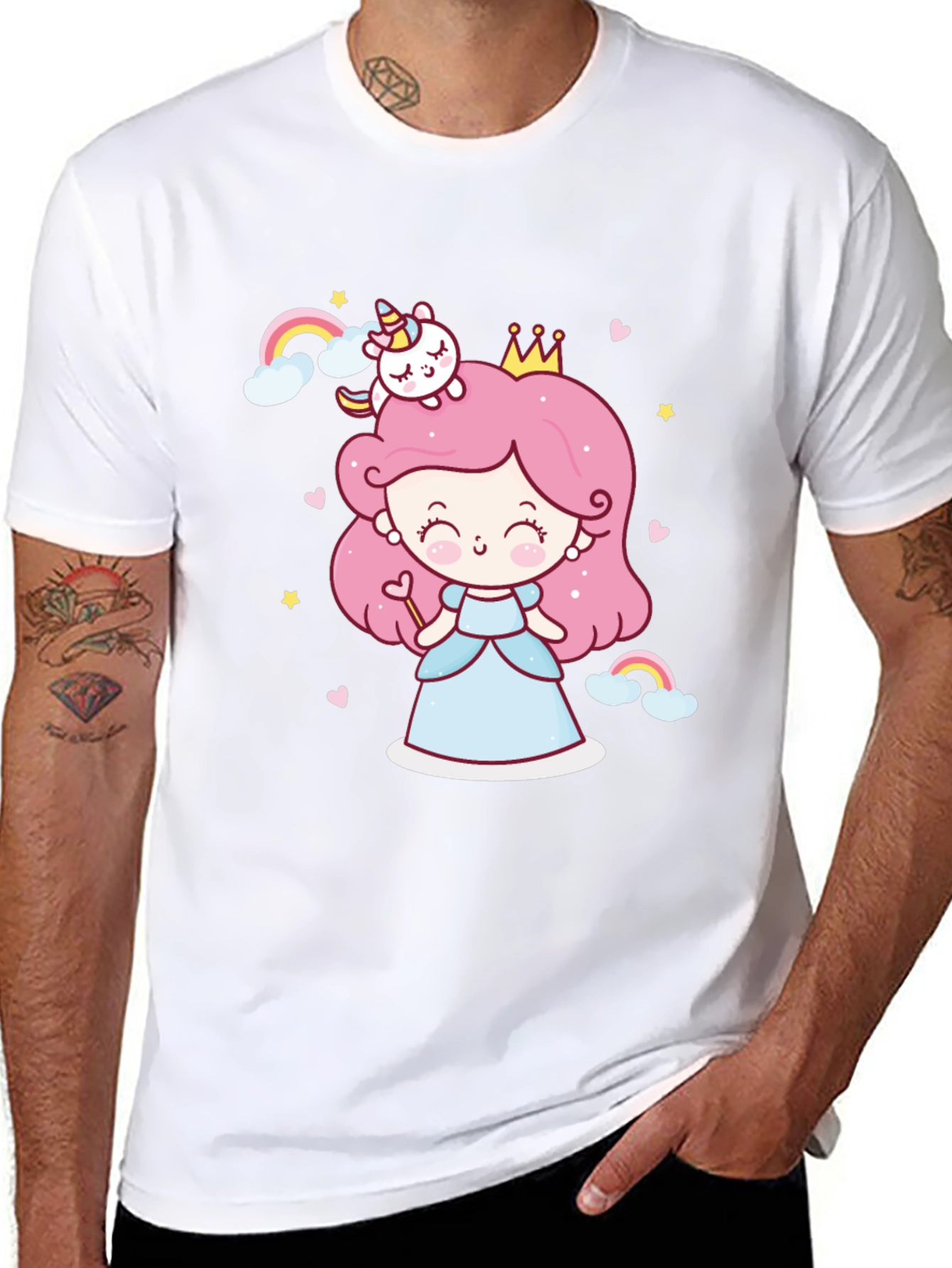 Kawaii Princess Unicorn Graphic Tee