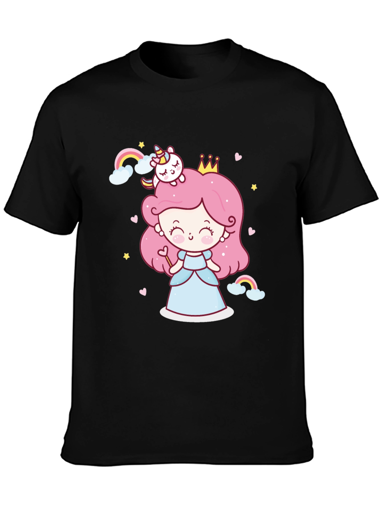 Kawaii Princess Unicorn Graphic Tee