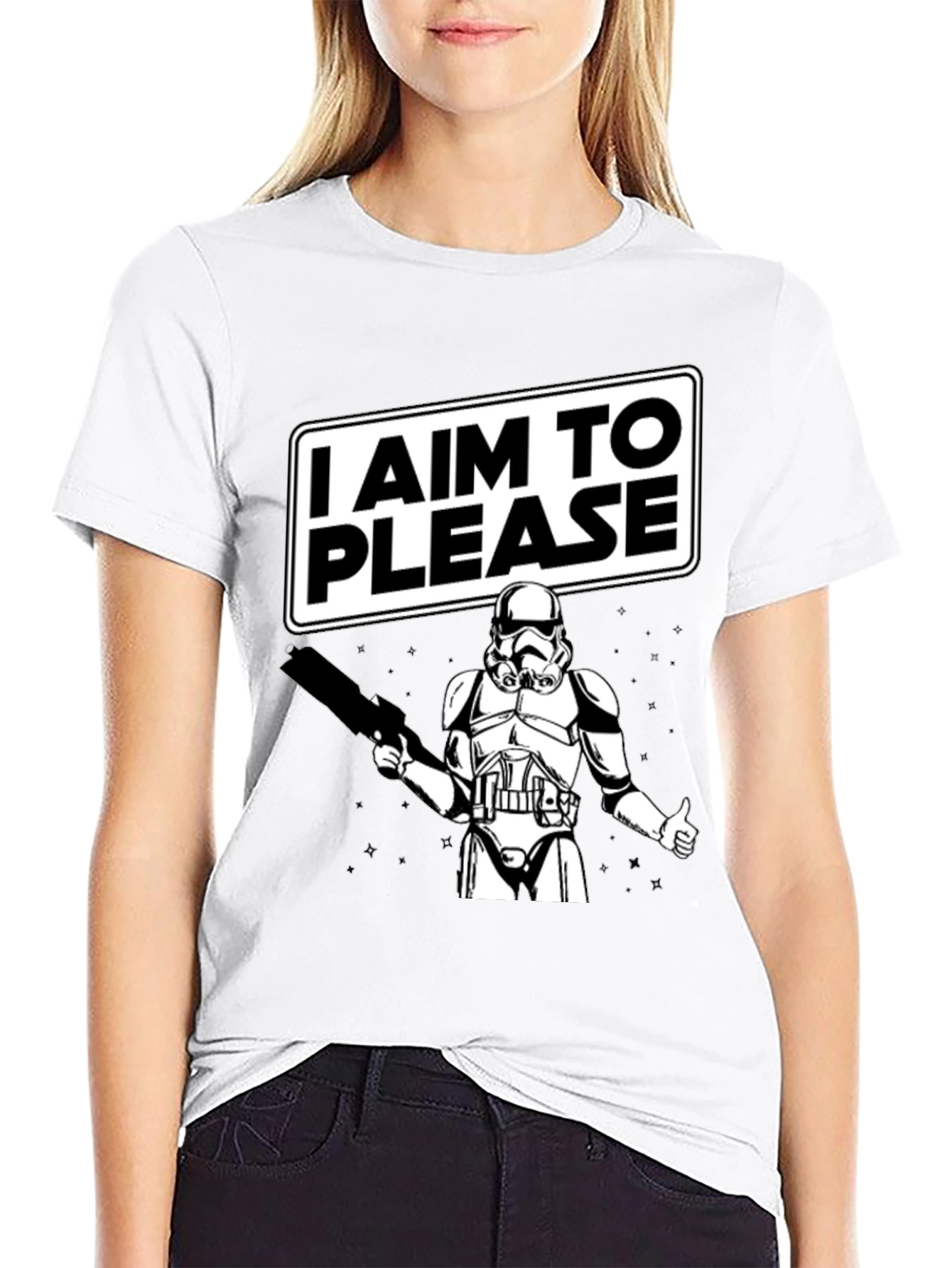 I Aim To Please Stormtrooper Graphic T-Shirt