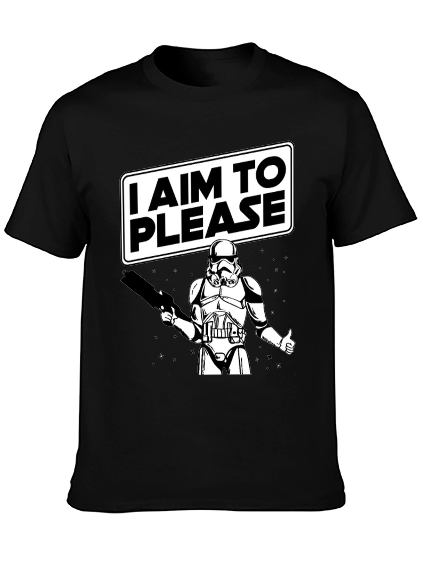 I Aim To Please Stormtrooper Graphic T-Shirt