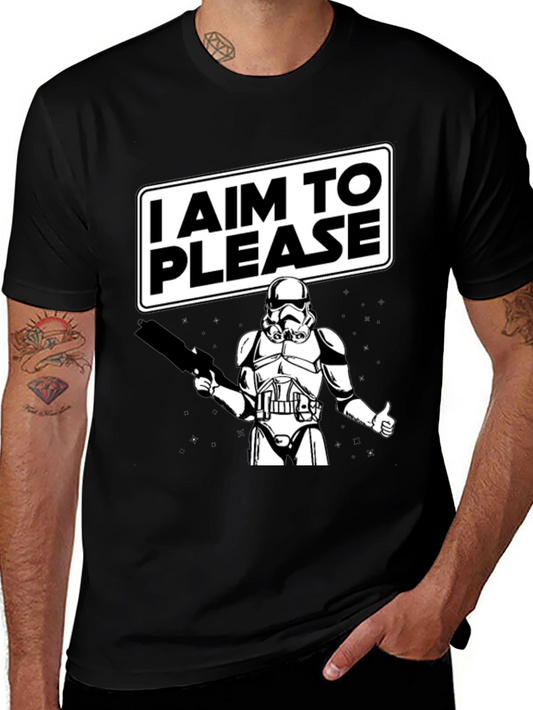 I Aim To Please Stormtrooper Graphic T-Shirt