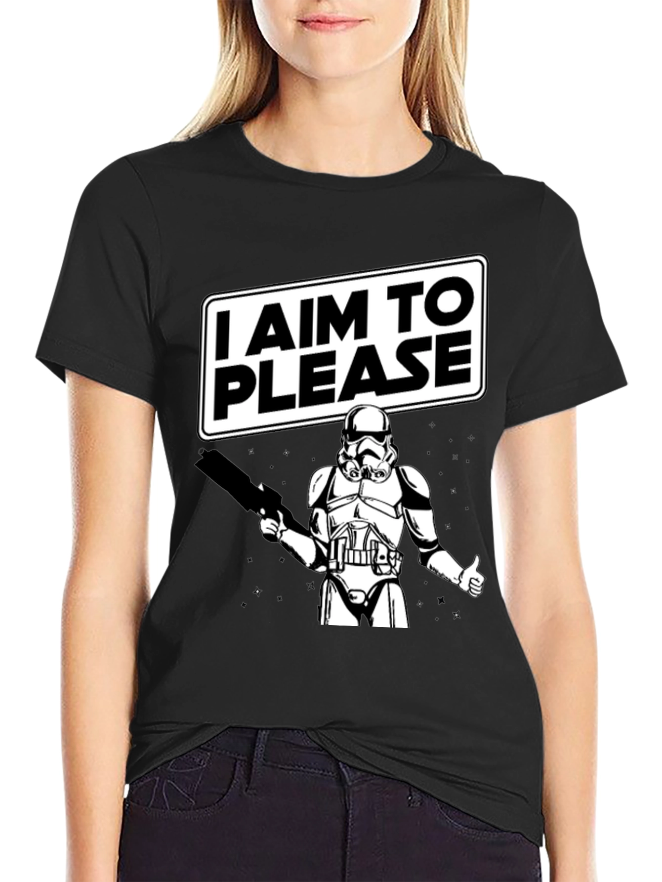 I Aim To Please Stormtrooper Graphic T-Shirt