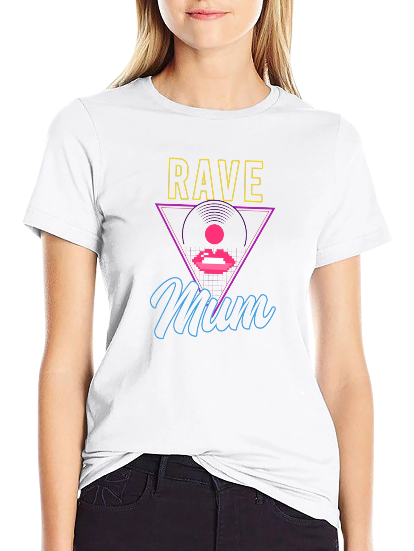 Rave Mum T-Shirt: Neon Graphic Design
