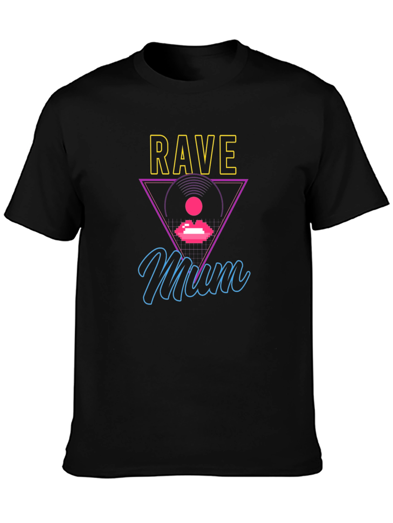 Rave Mum T-Shirt: Neon Graphic Design