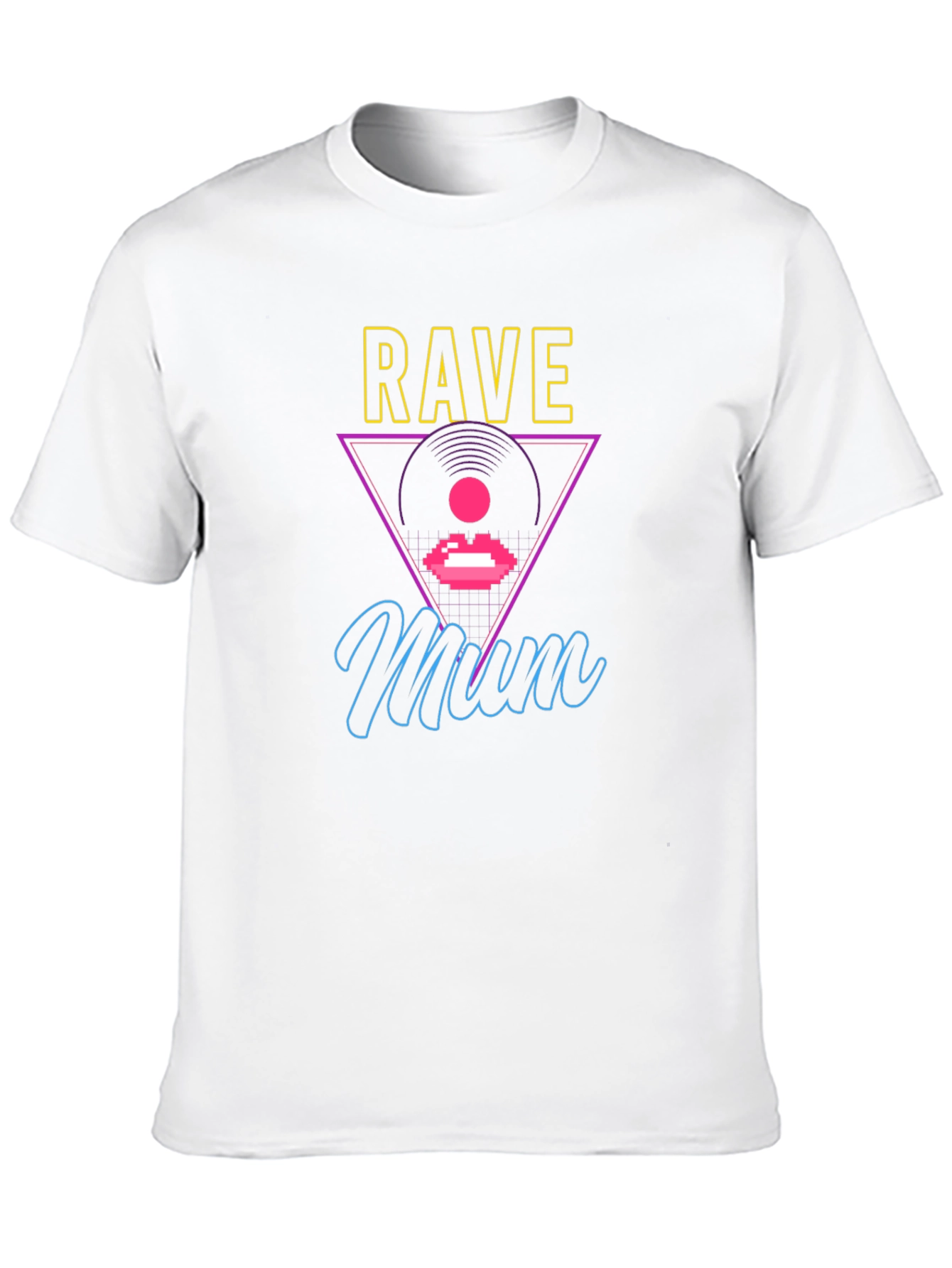 Rave Mum T-Shirt: Neon Graphic Design