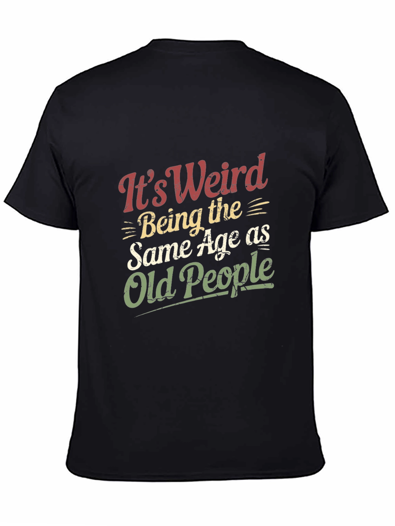 Funny Old People Age Black T-Shirt