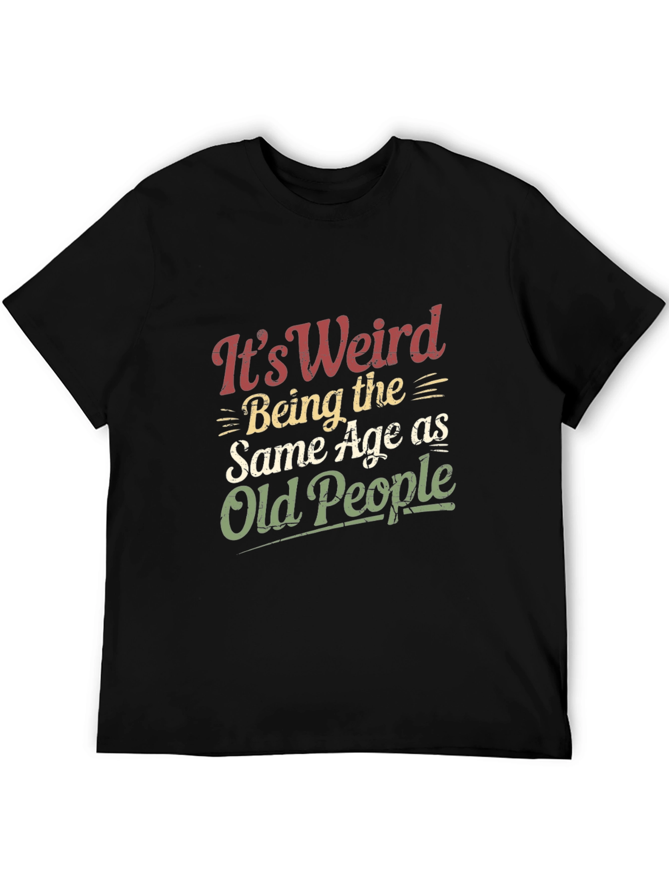 Funny Old People Age Black T-Shirt