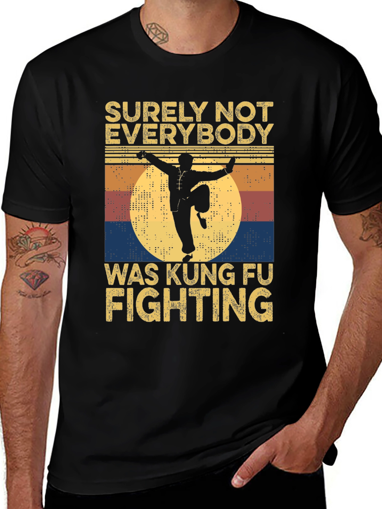 Kung Fu Fighting Retro Graphic T-Shirt