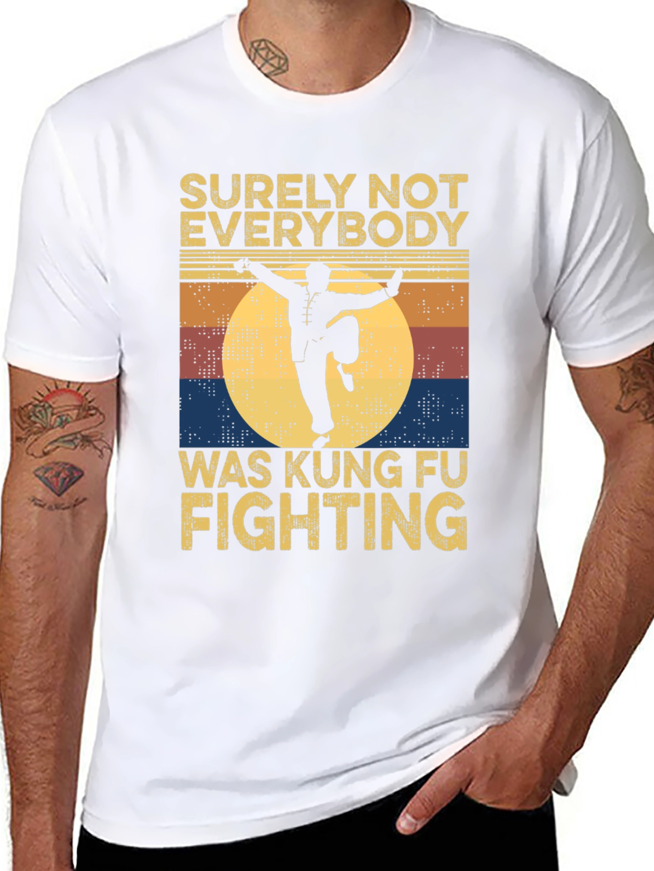 Kung Fu Fighting Retro Graphic T-Shirt