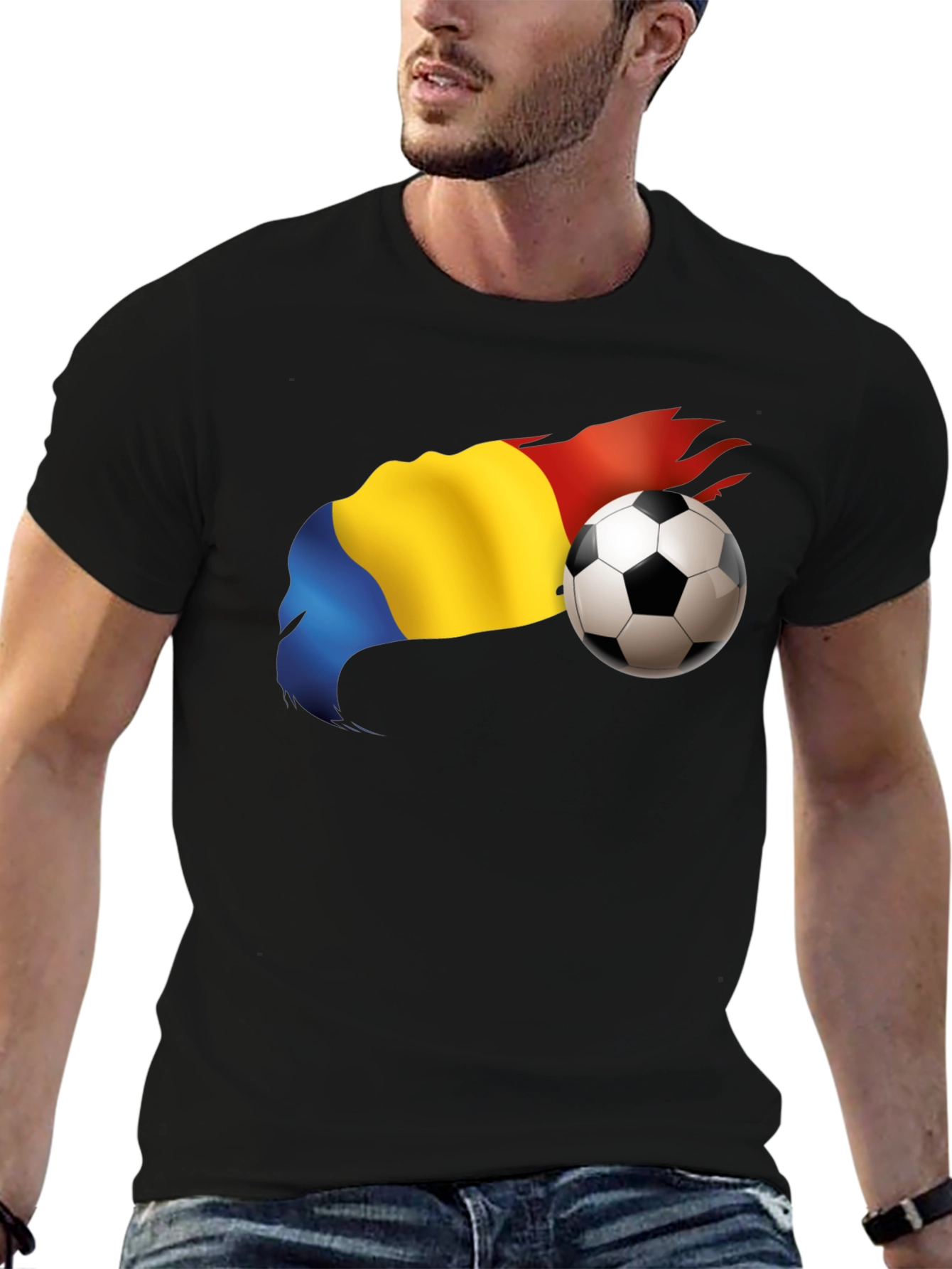 Romania Flag Soccer T-Shirt