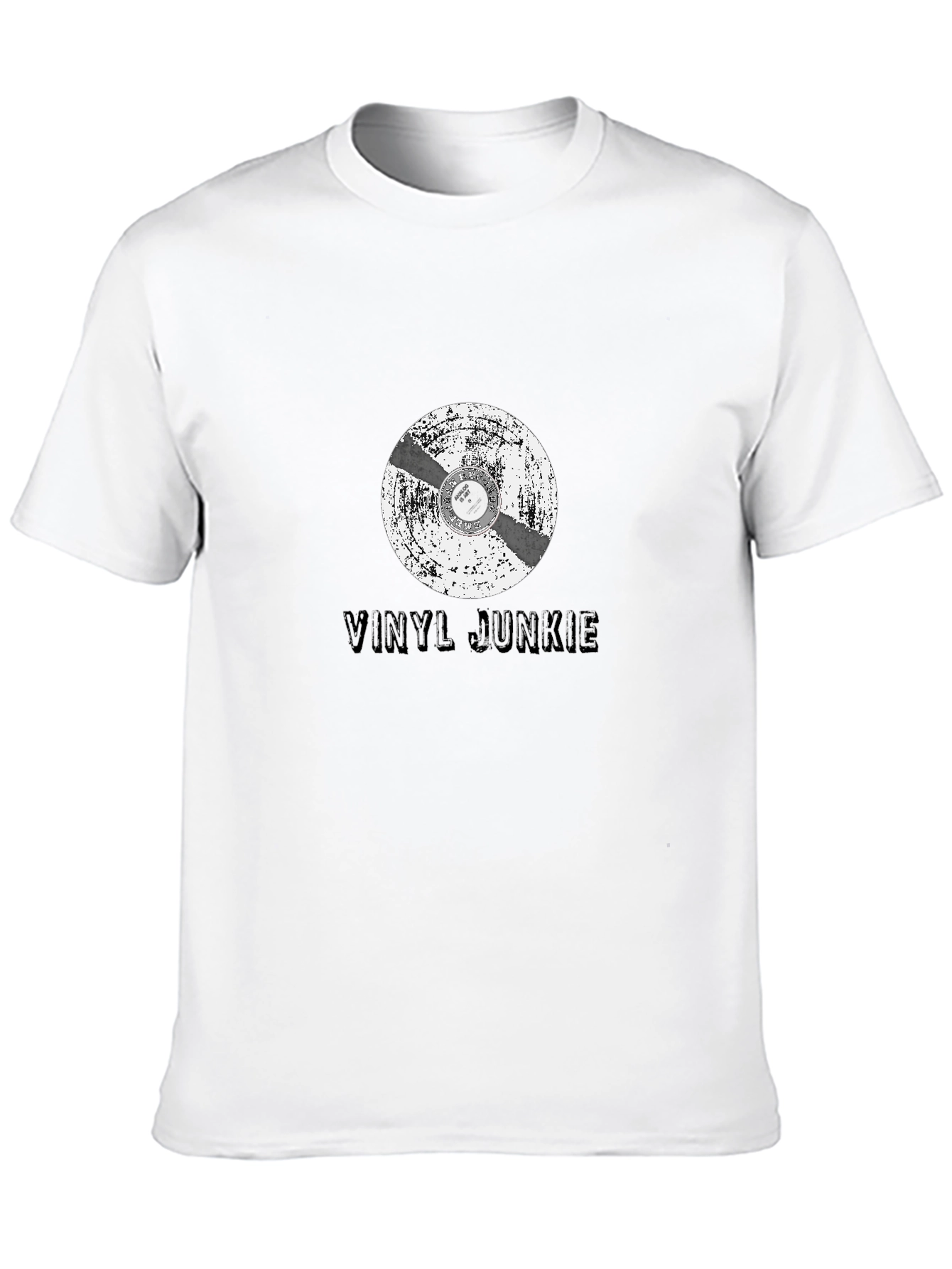 Vinyl Junkie T-Shirt - Retro Music Lover Tee