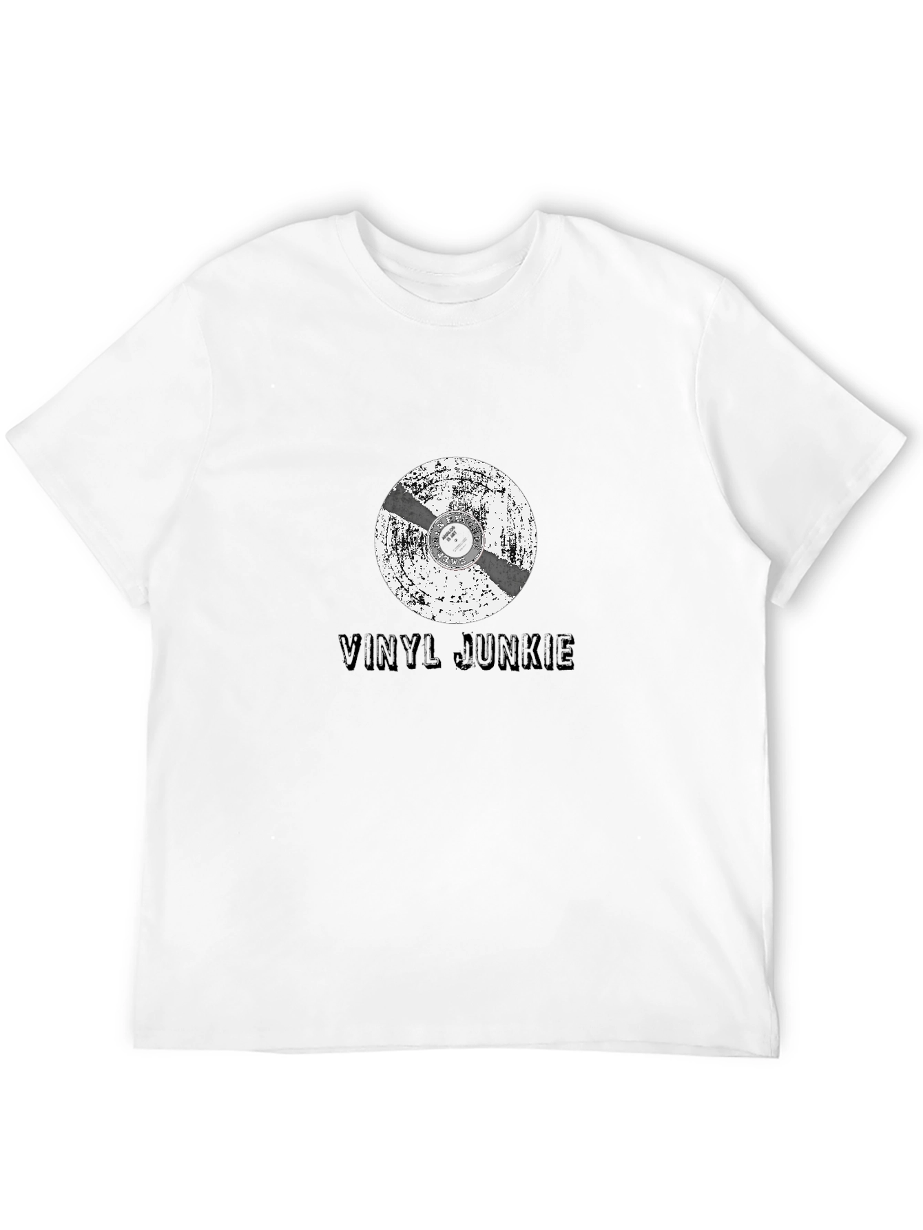 Vinyl Junkie T-Shirt - Retro Music Lover Tee