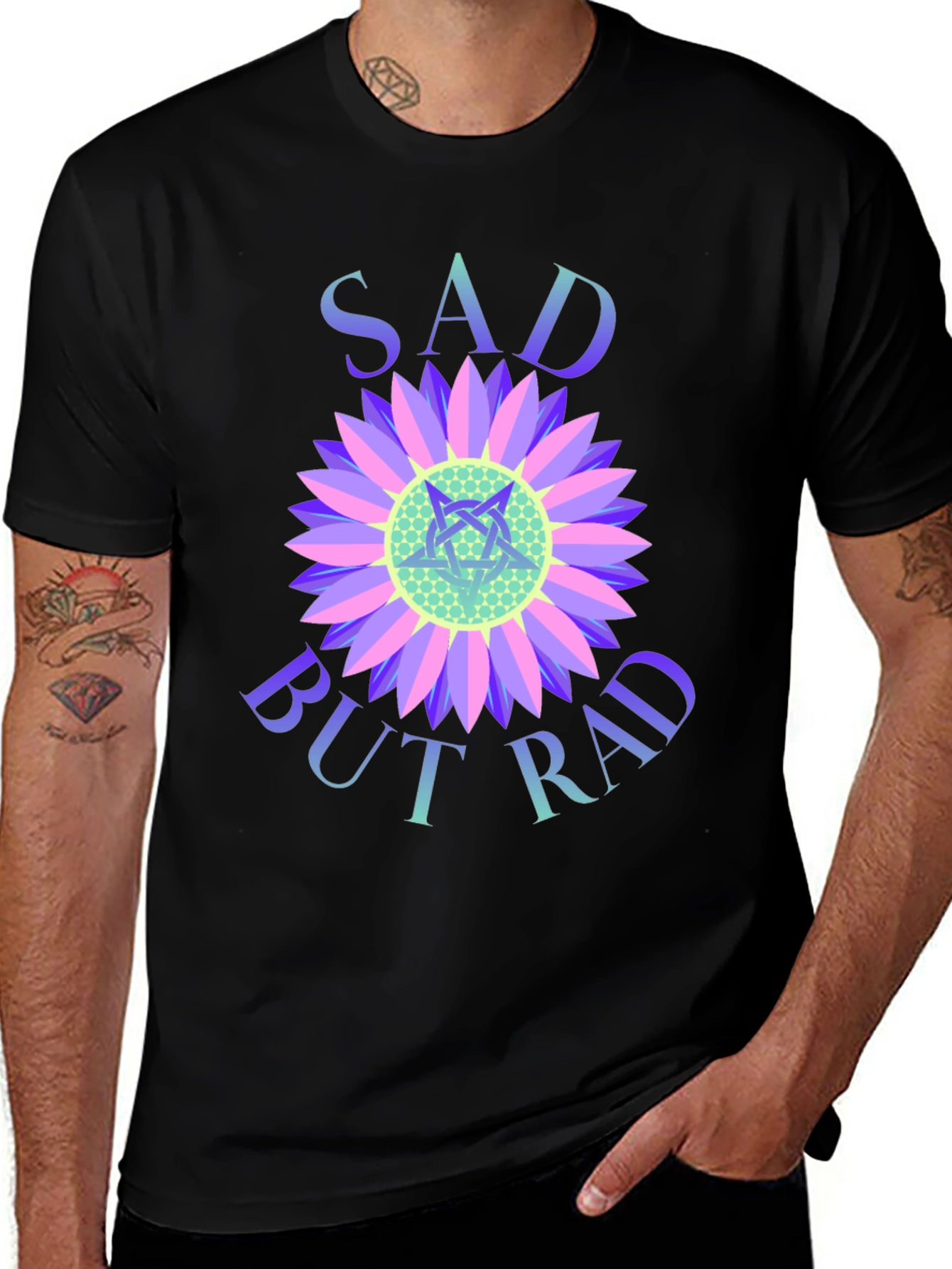 Sad But Rad Flower Graphic Tee