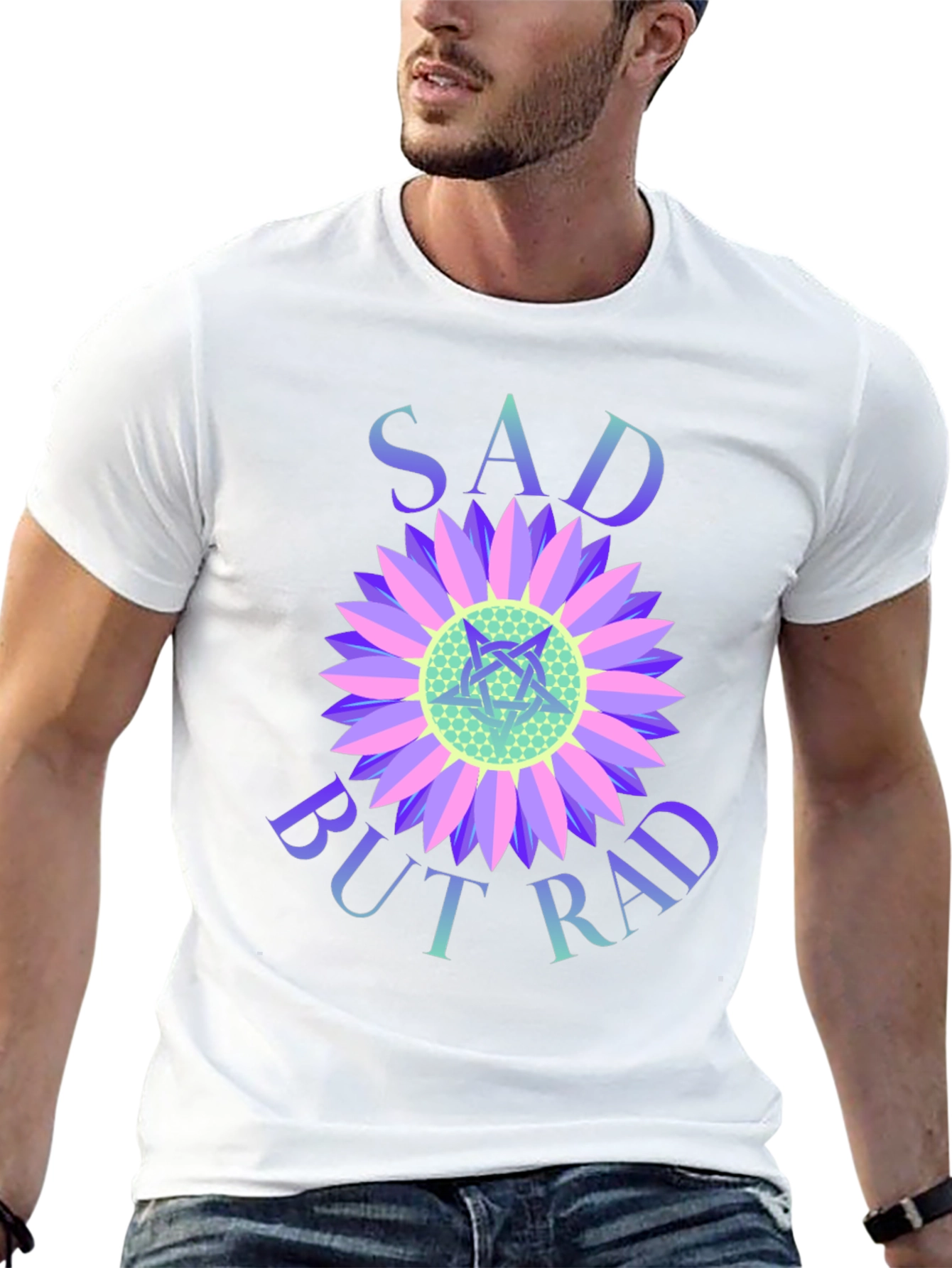 Sad But Rad Flower Graphic Tee