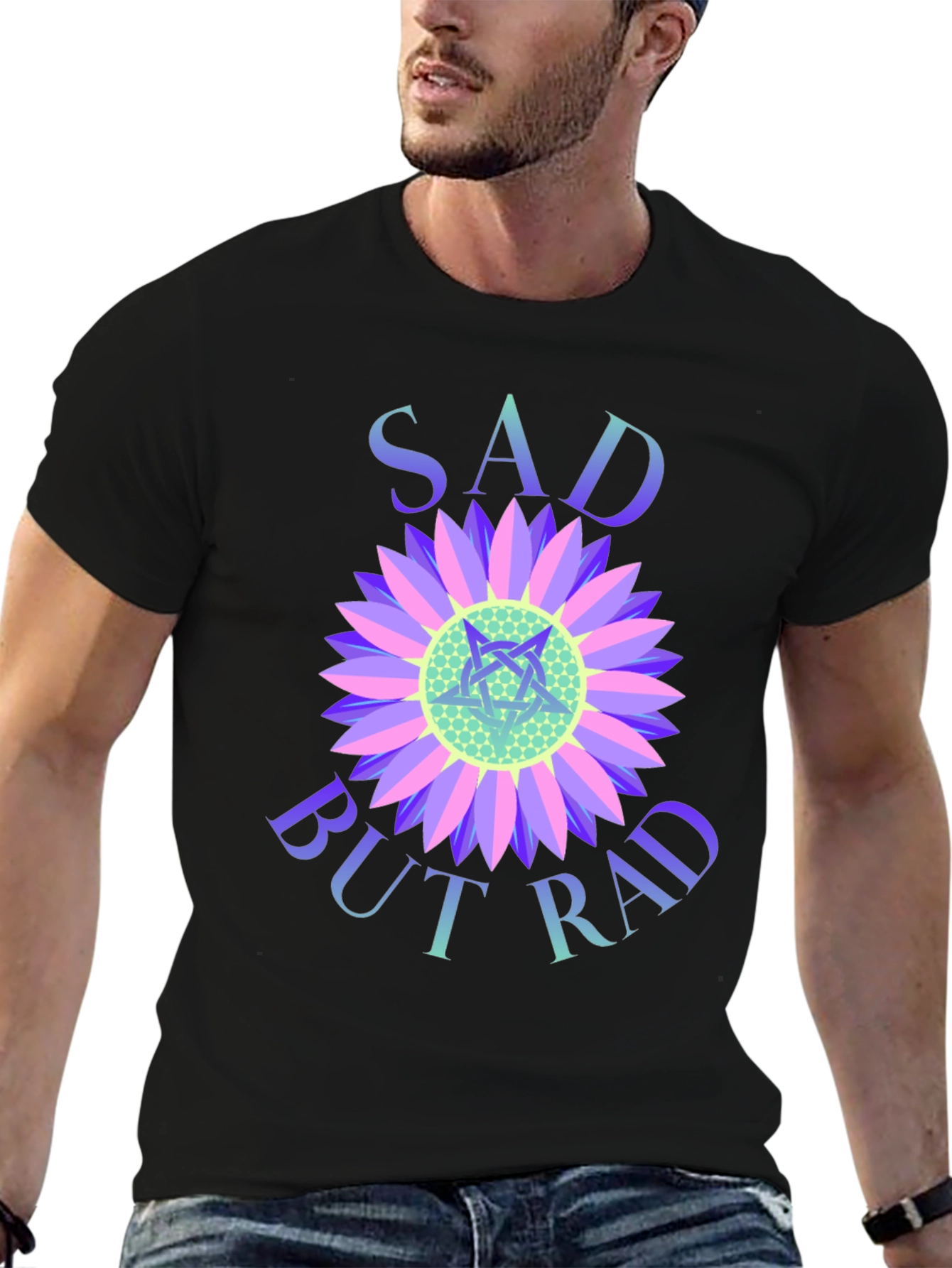 Sad But Rad Flower Graphic Tee