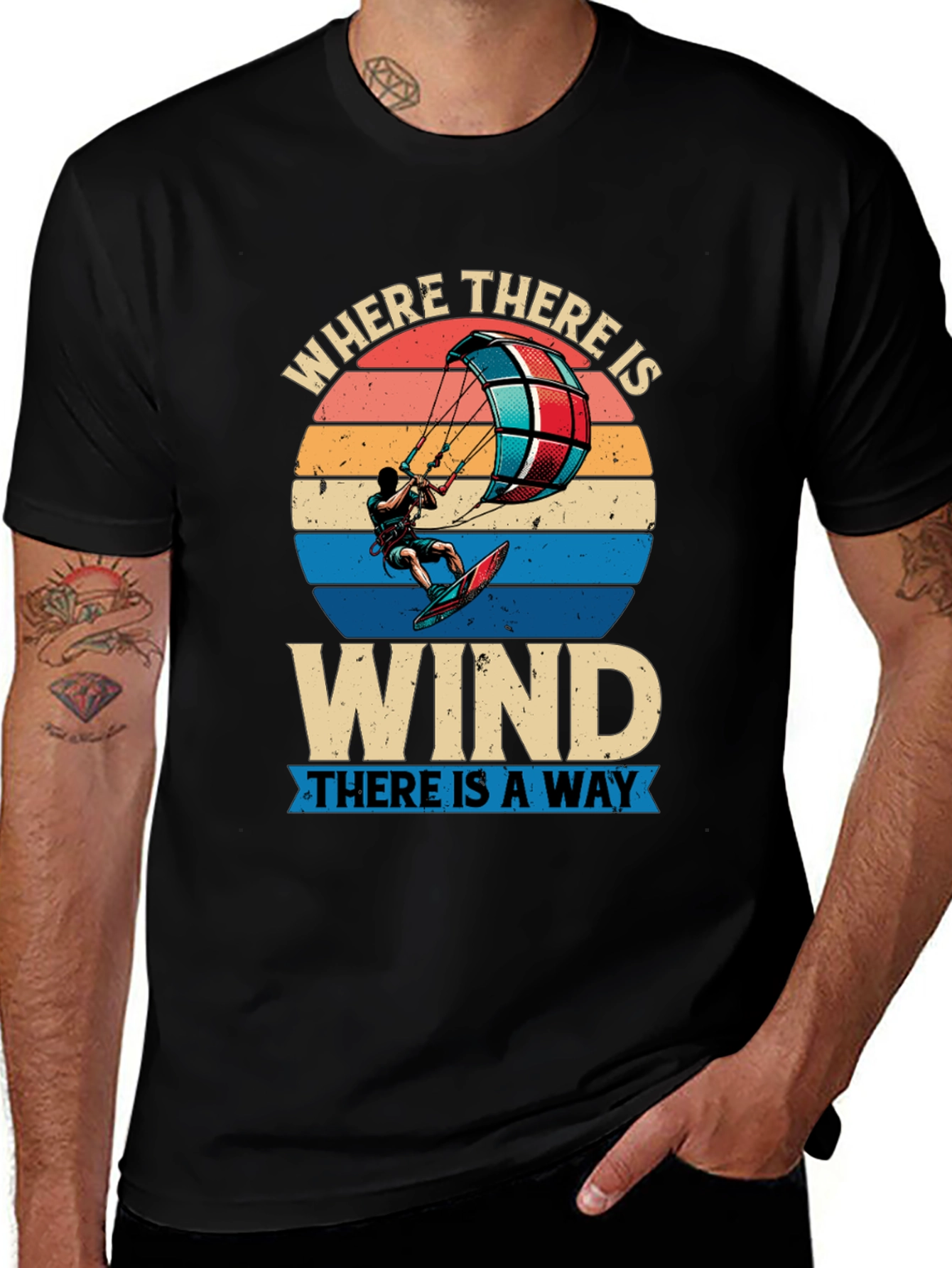 Kitesurfing Graphic Tee - Where There is Wind