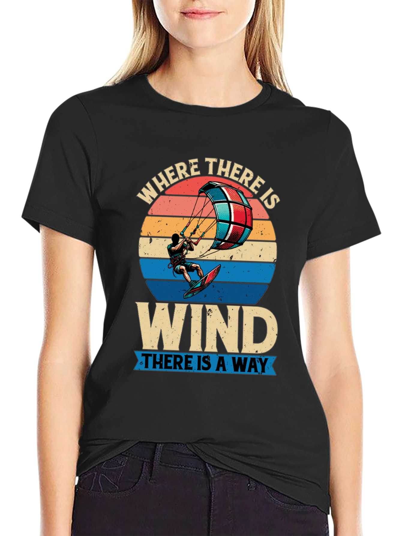 Kitesurfing Graphic Tee - Where There is Wind
