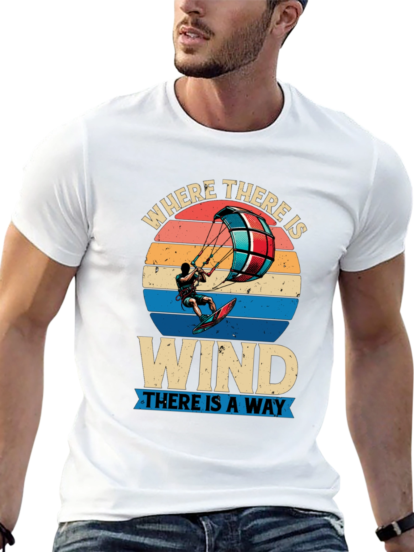 Kitesurfing Graphic Tee - Where There is Wind