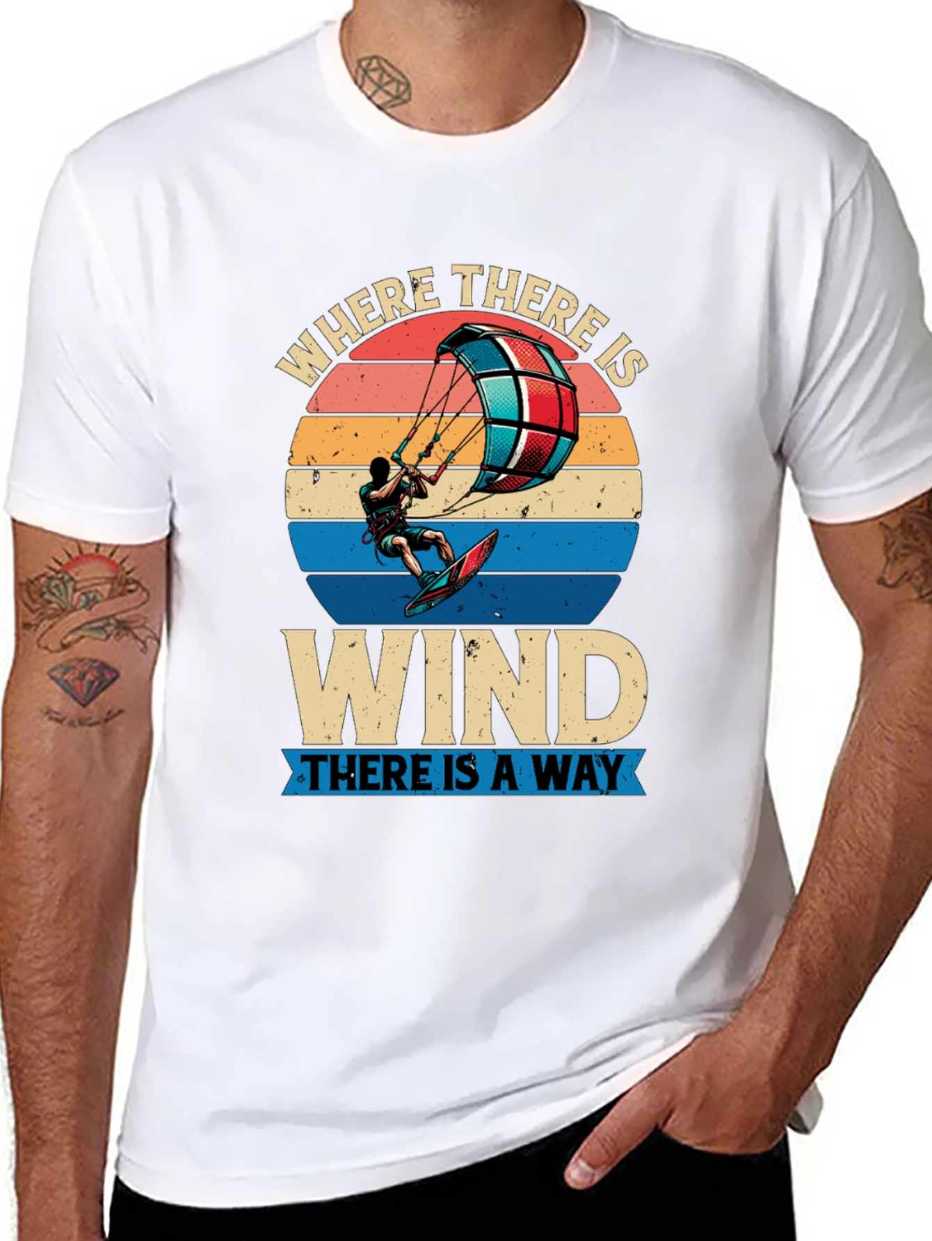 Kitesurfing Graphic Tee - Where There is Wind