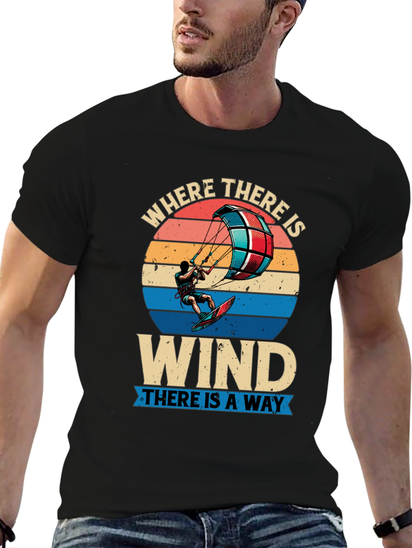 Kitesurfing Graphic Tee - Where There is Wind