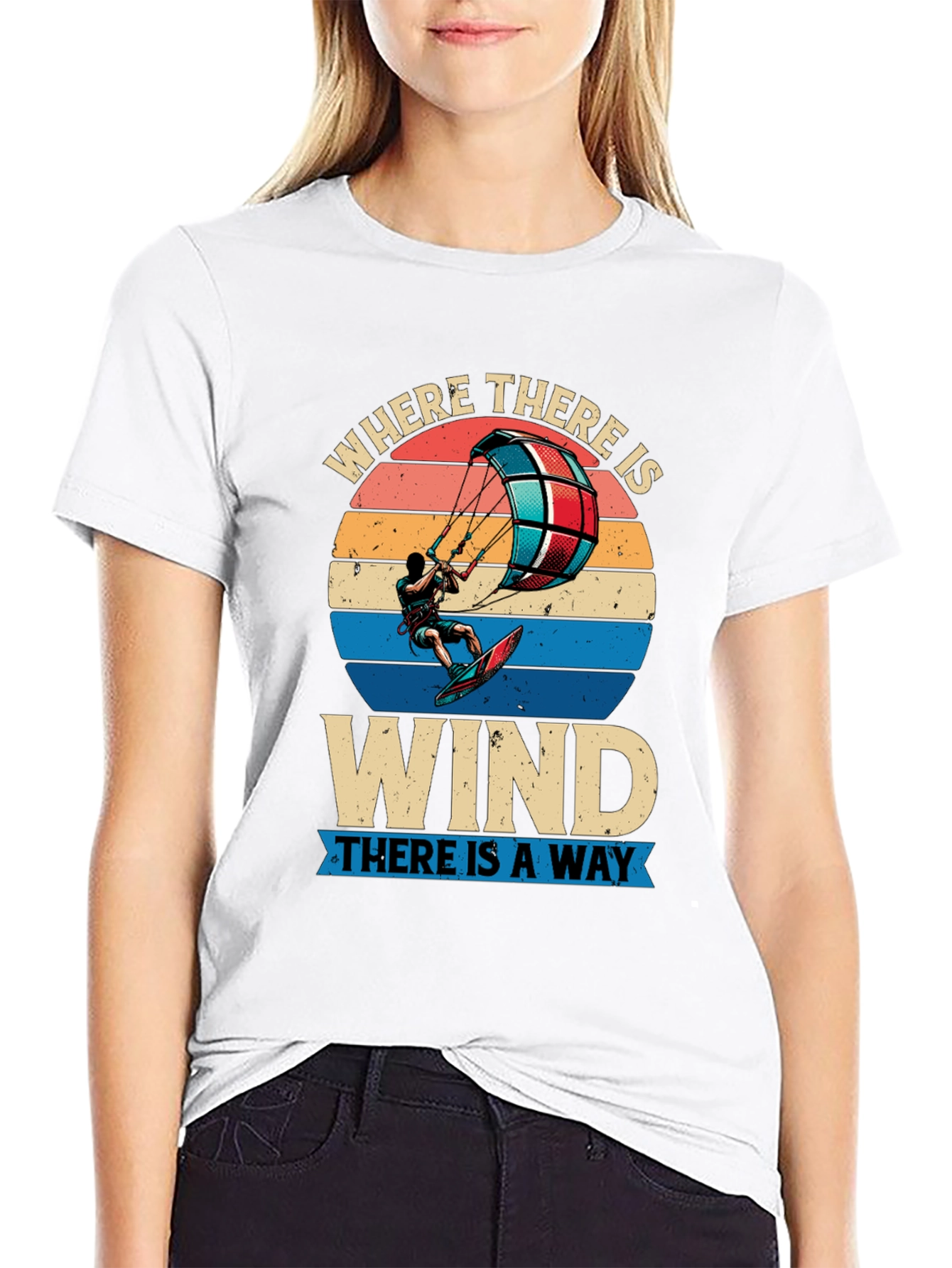 Kitesurfing Graphic Tee - Where There is Wind