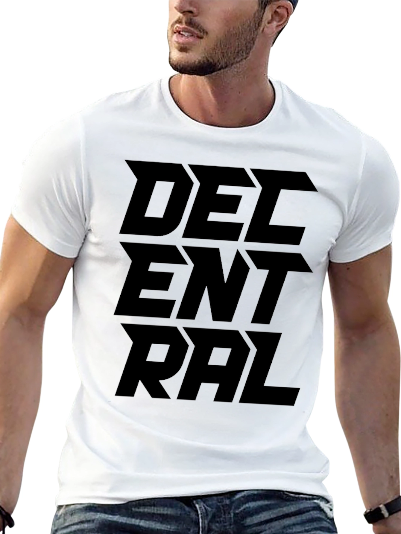 Decentral T-Shirt - Bold Graphic Print Casual Wear