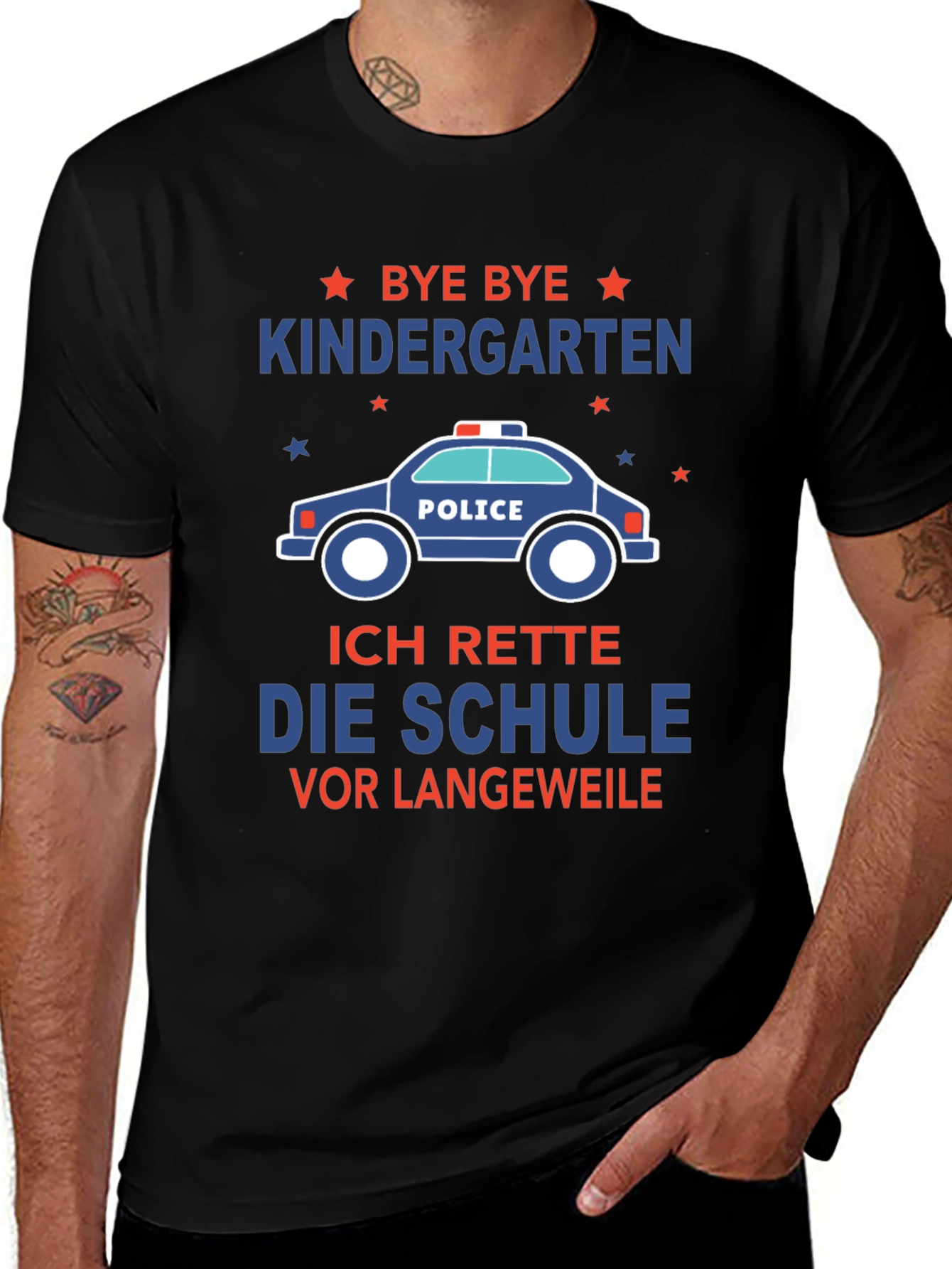 Bye Bye Kindergarten Kids Police T-Shirt