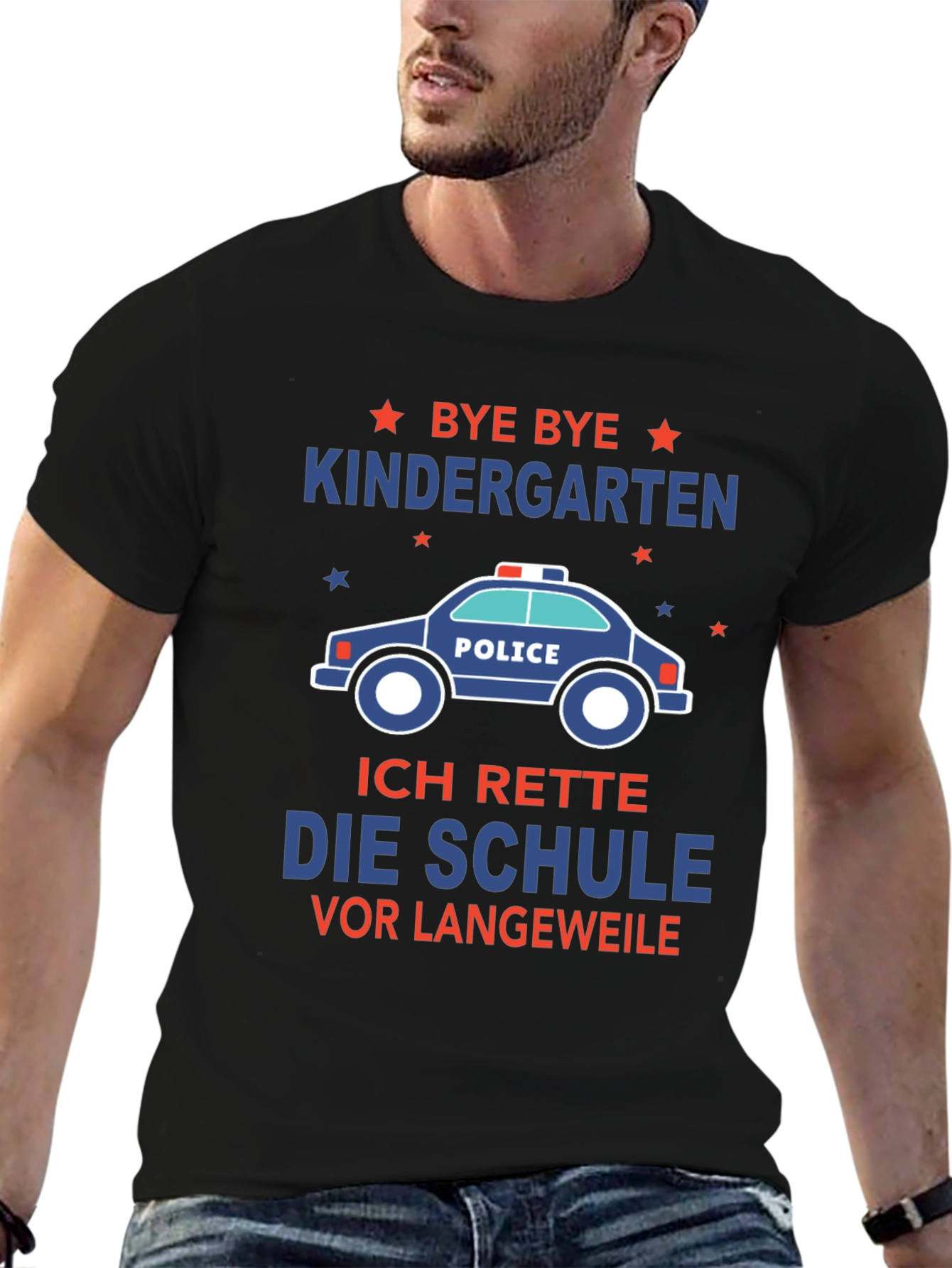 Bye Bye Kindergarten Kids Police T-Shirt