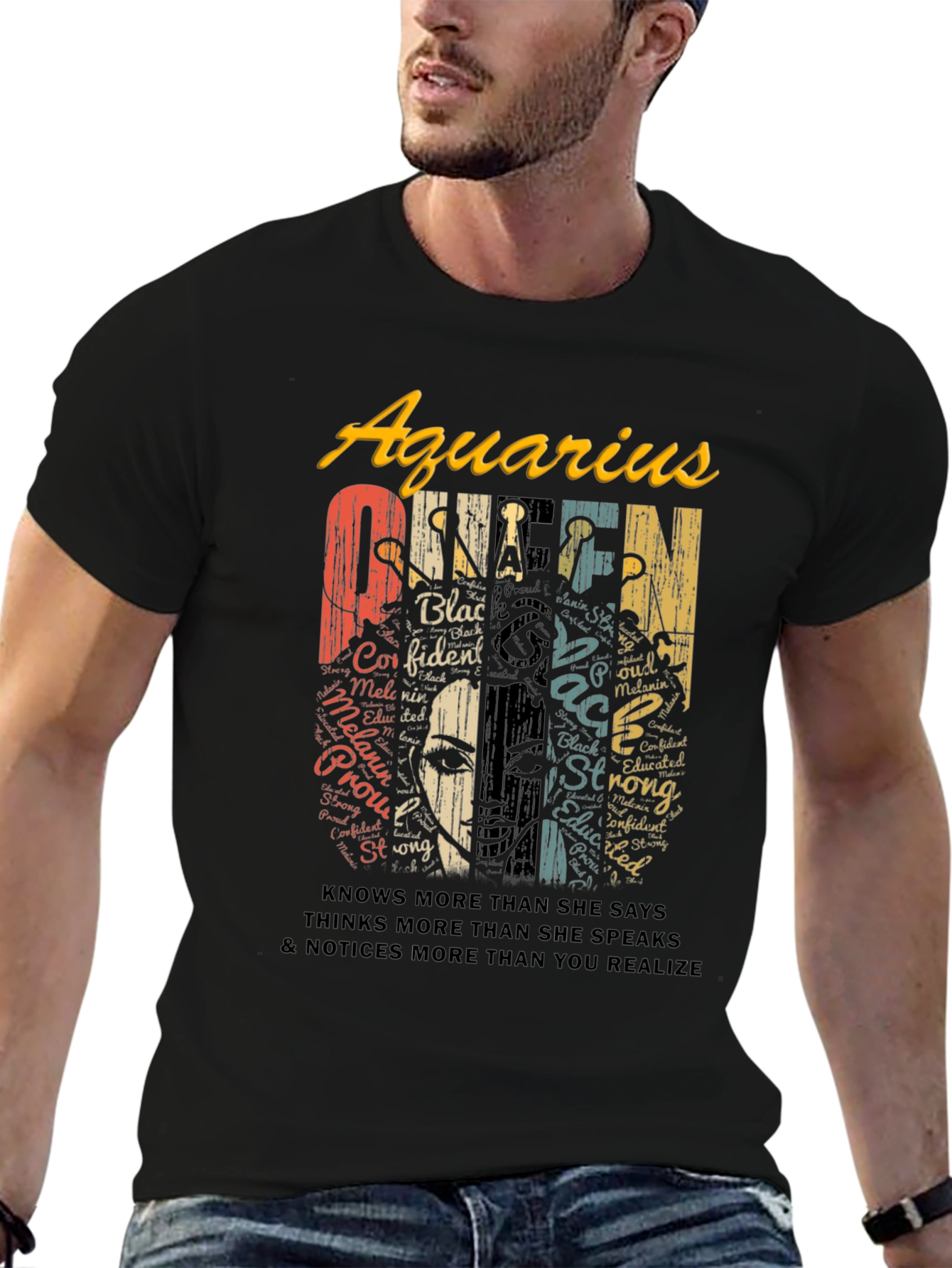 Aquarius Queen Black Pride T-Shirt