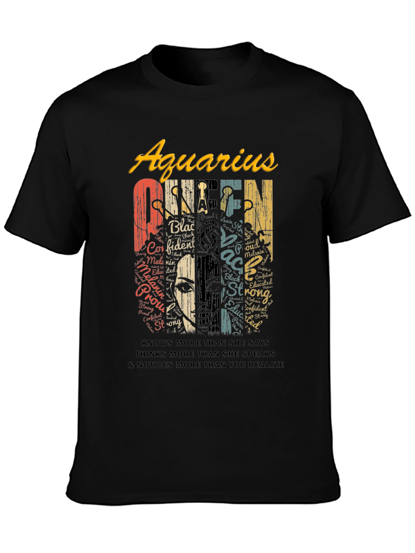 Aquarius Queen Black Pride T-Shirt