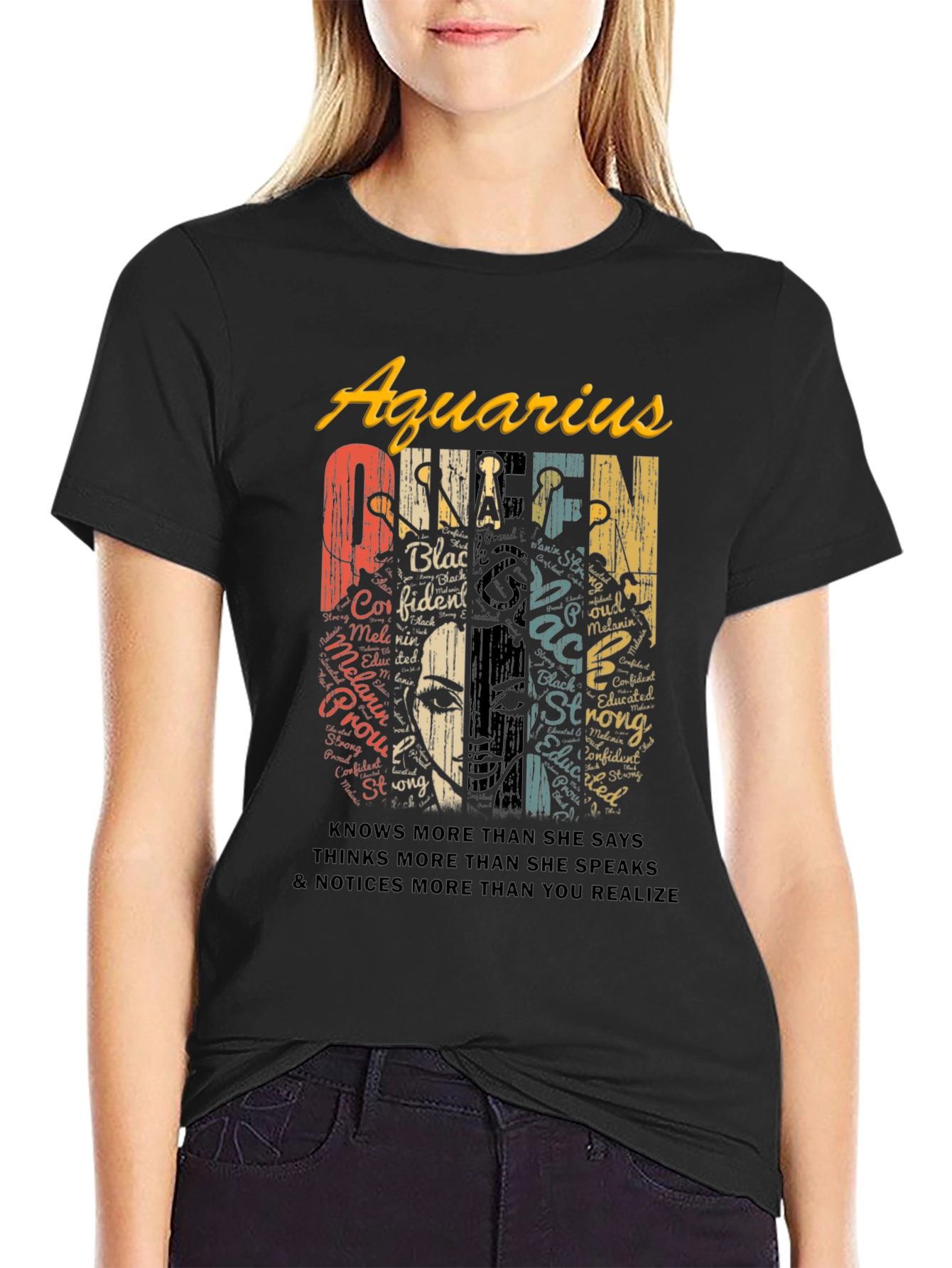 Aquarius Queen Black Pride T-Shirt