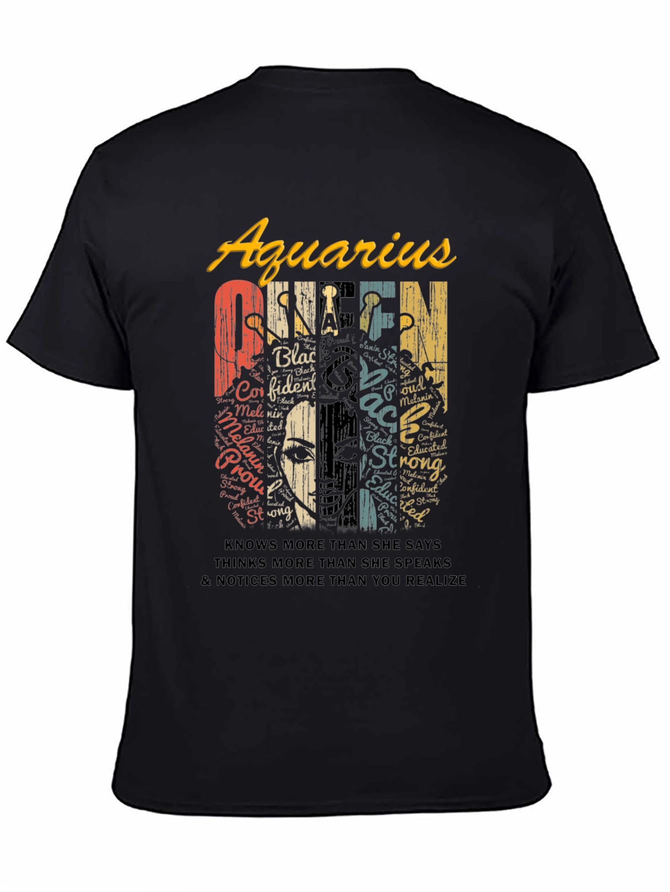 Aquarius Queen Black Pride T-Shirt