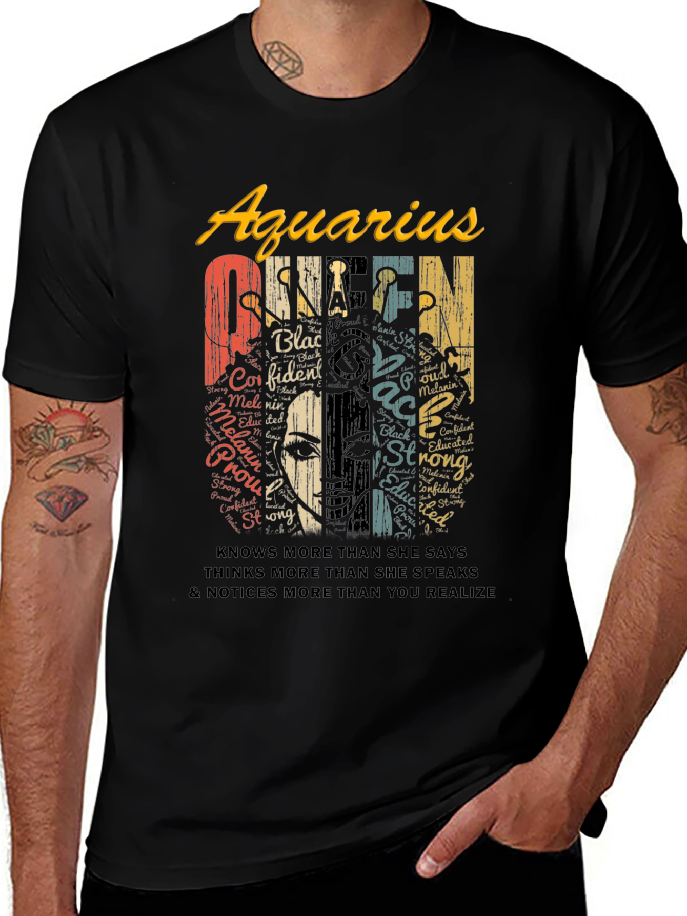 Aquarius Queen Black Pride T-Shirt
