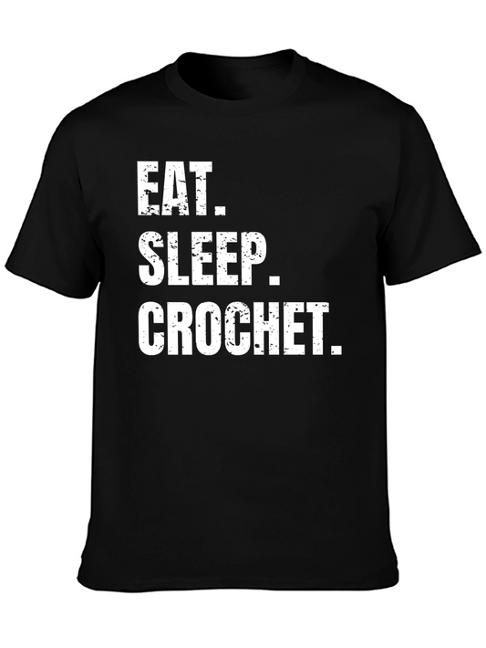 Eat Sleep Crochet Graphic T-Shirt