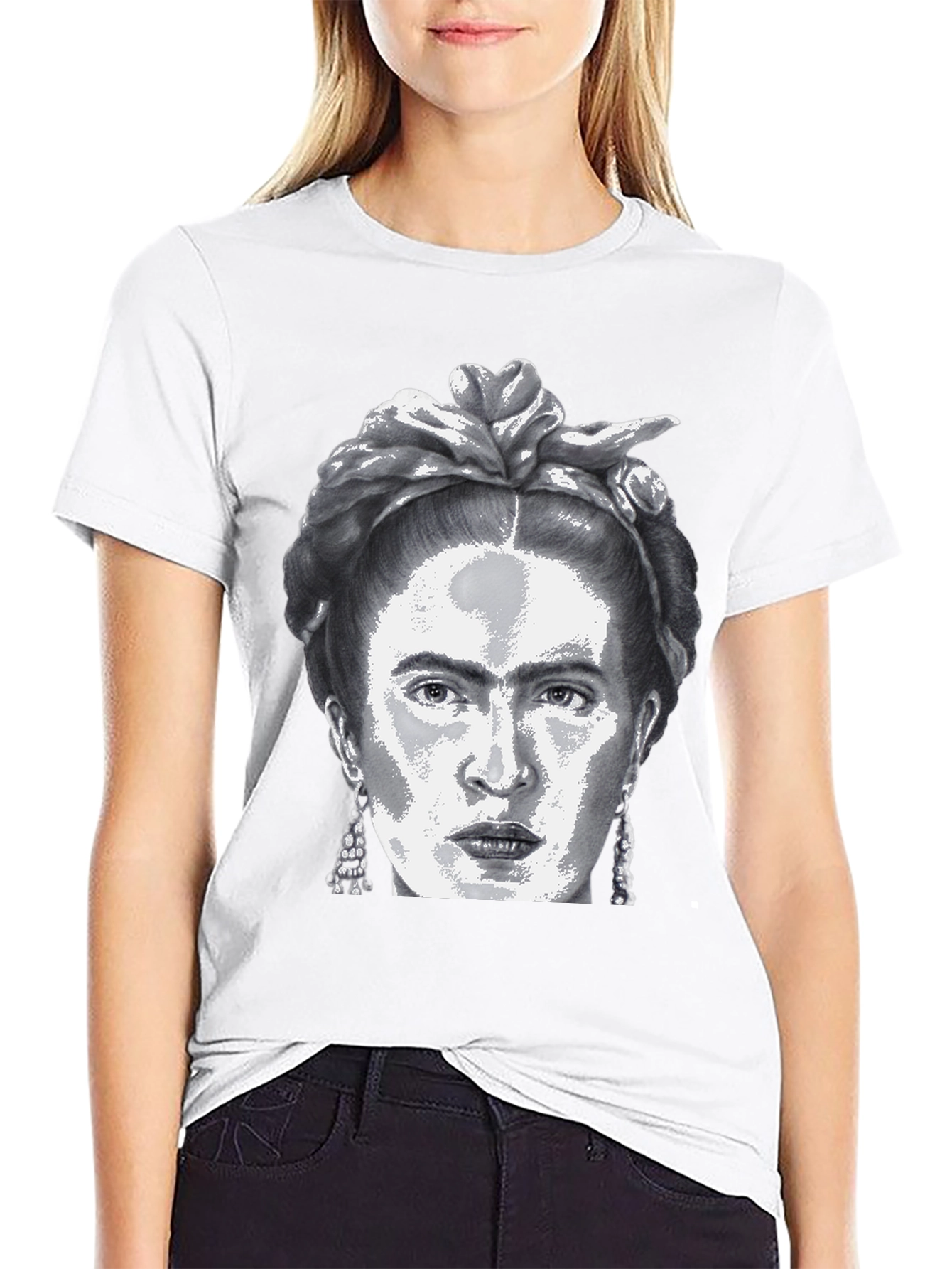 Frida Kahlo Graphic Tee - Black Cotton T-Shirt
