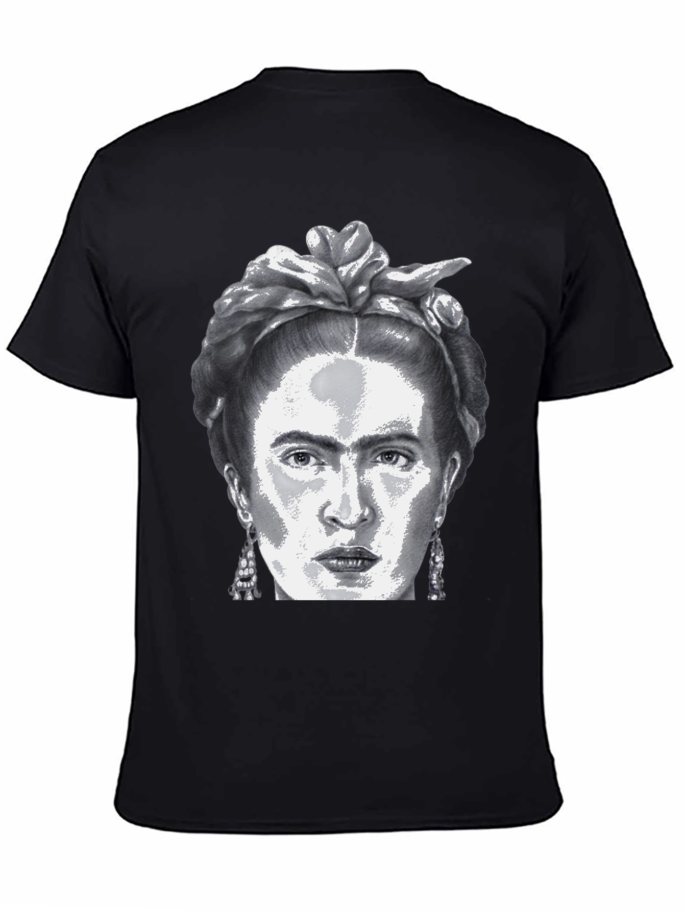 Frida Kahlo Graphic Tee - Black Cotton T-Shirt