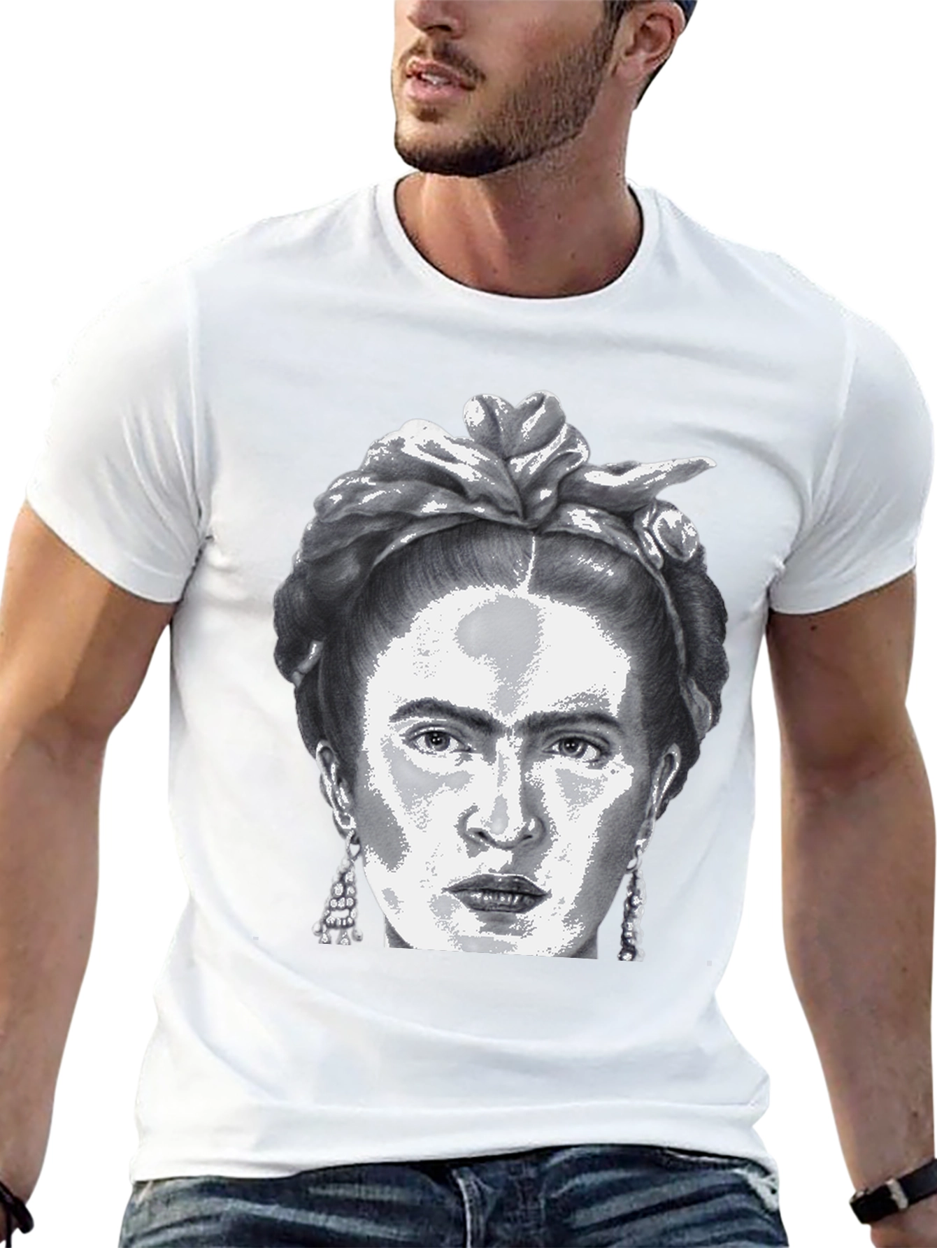 Frida Kahlo Graphic Tee - Black Cotton T-Shirt