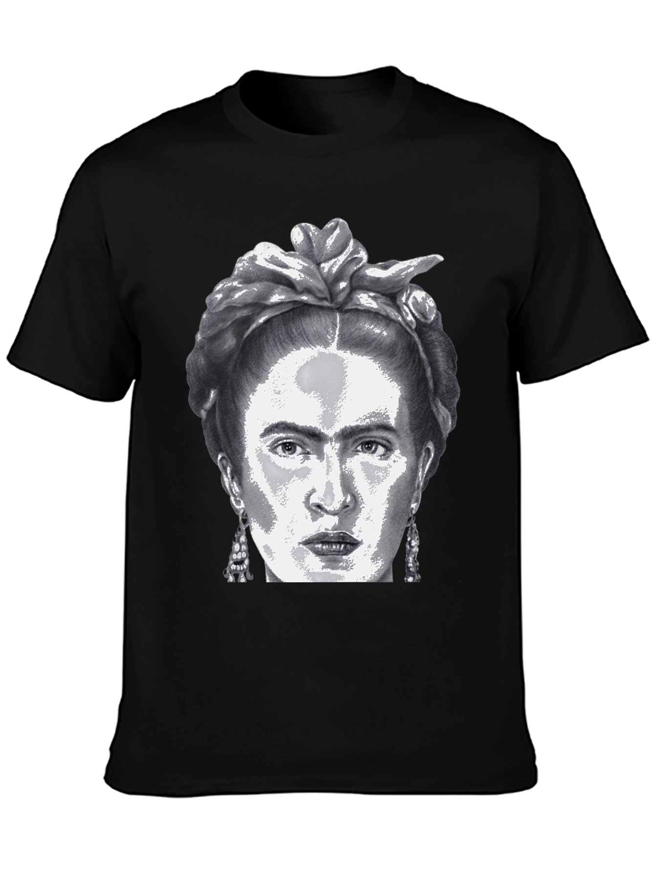 Frida Kahlo Graphic Tee - Black Cotton T-Shirt