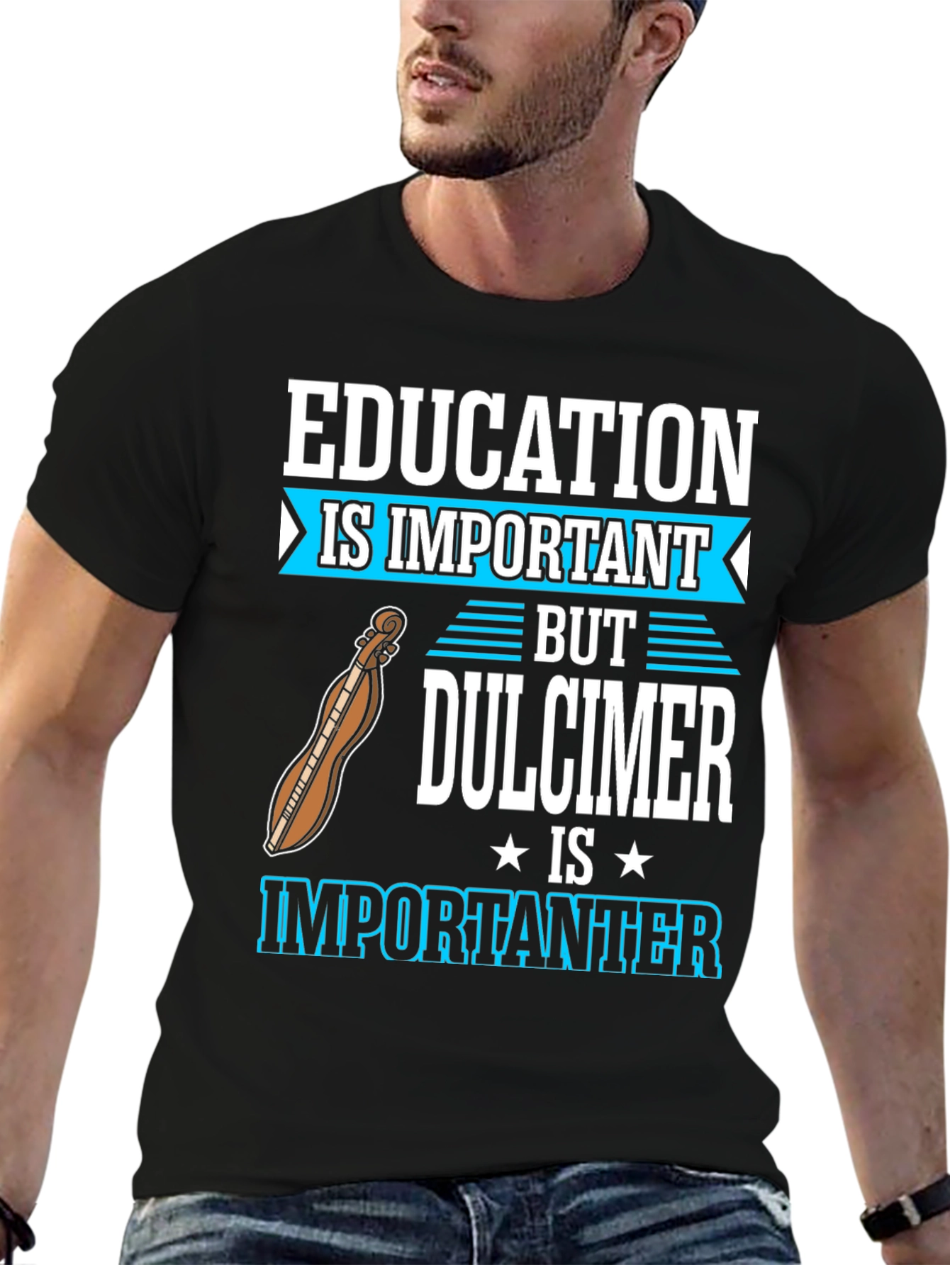 Education vs Dulcimer T-Shirt
