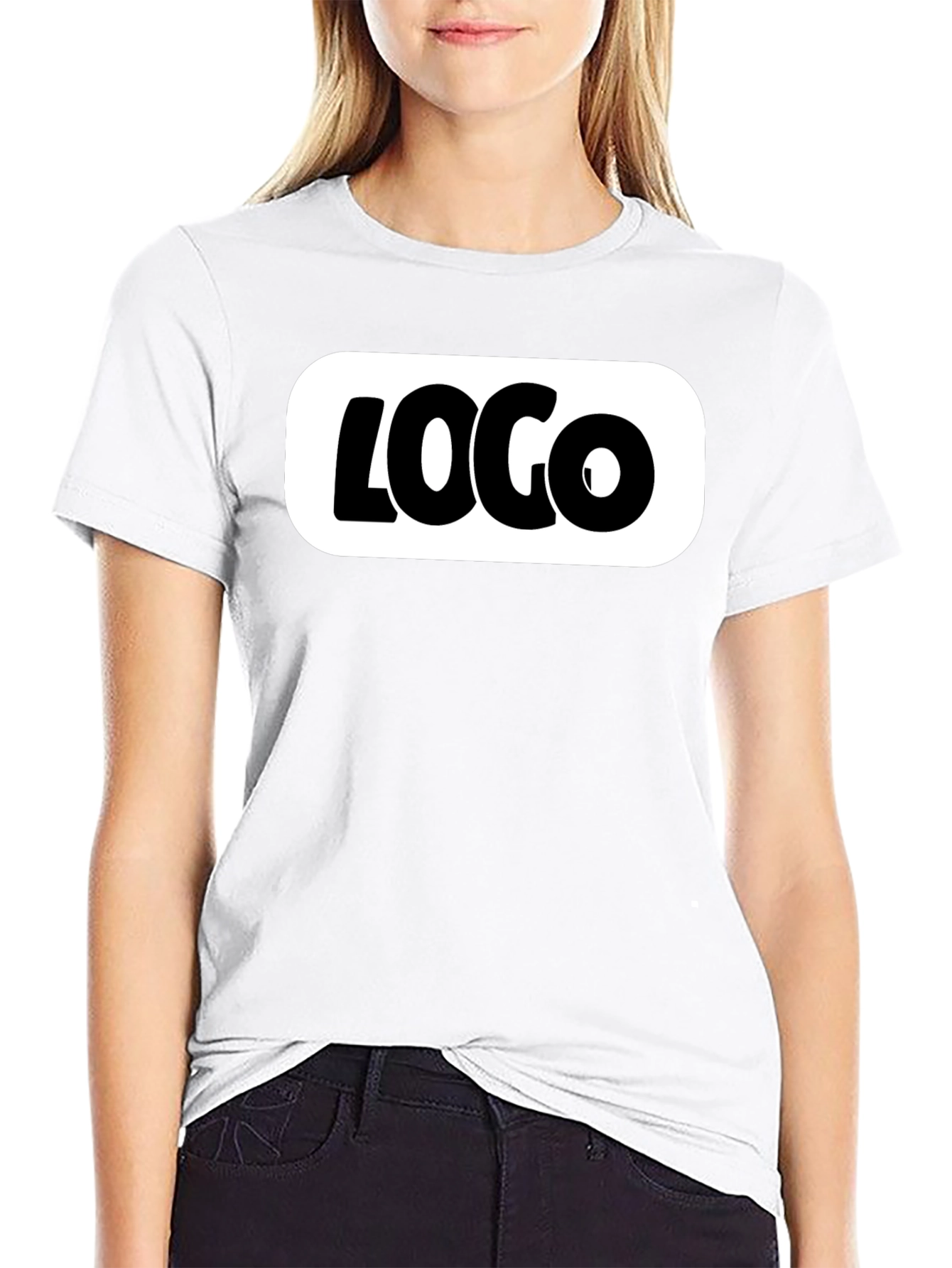 Black T-Shirt with Bold White Logo