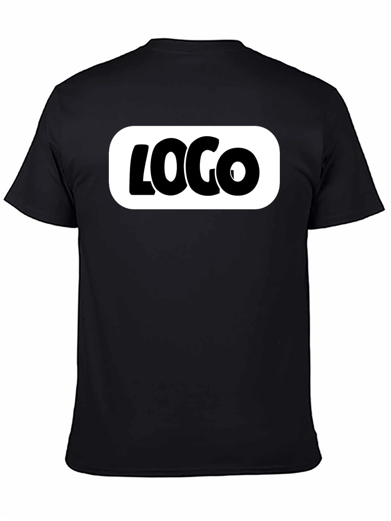 Black T-Shirt with Bold White Logo