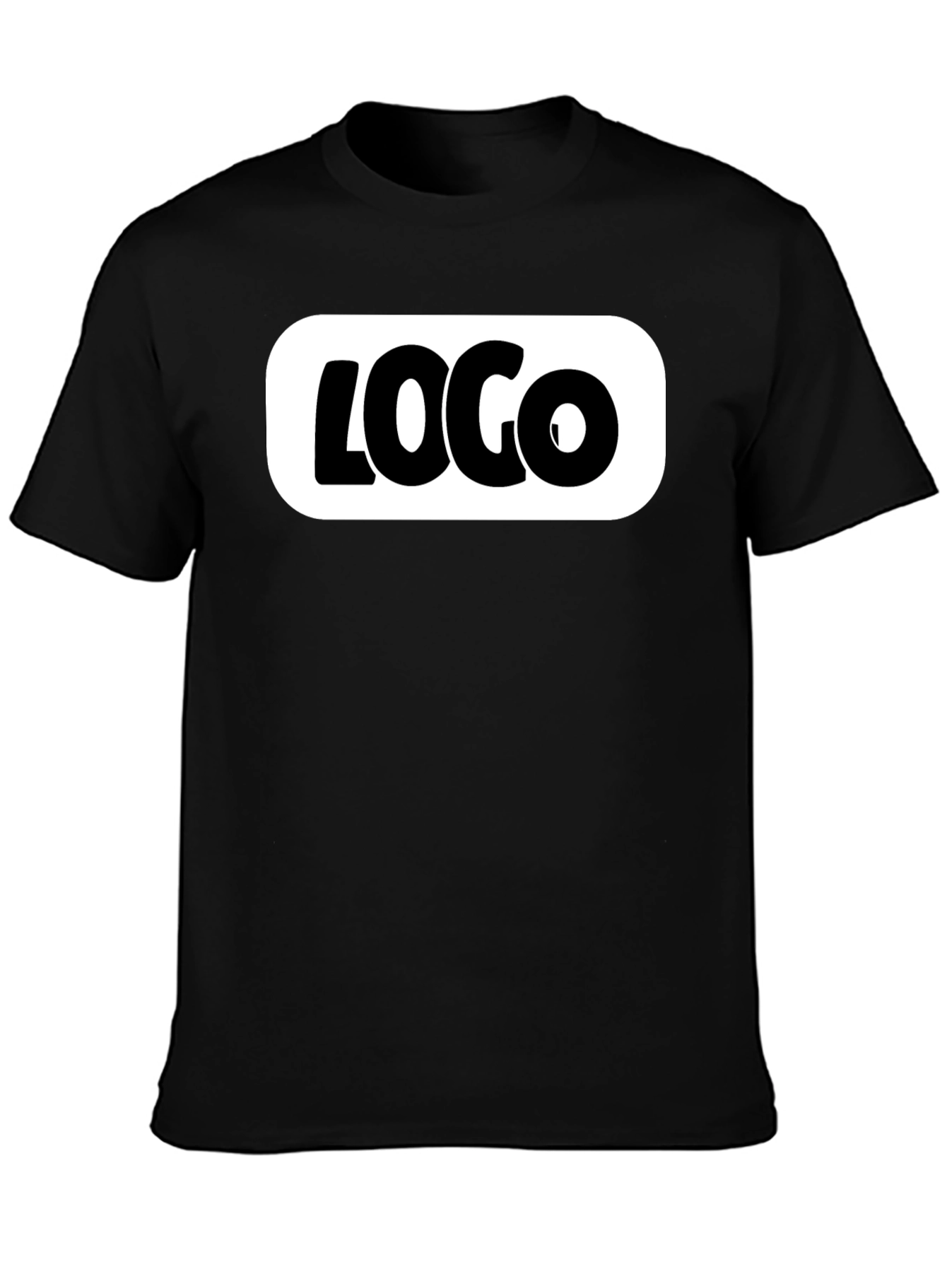 Black T-Shirt with Bold White Logo