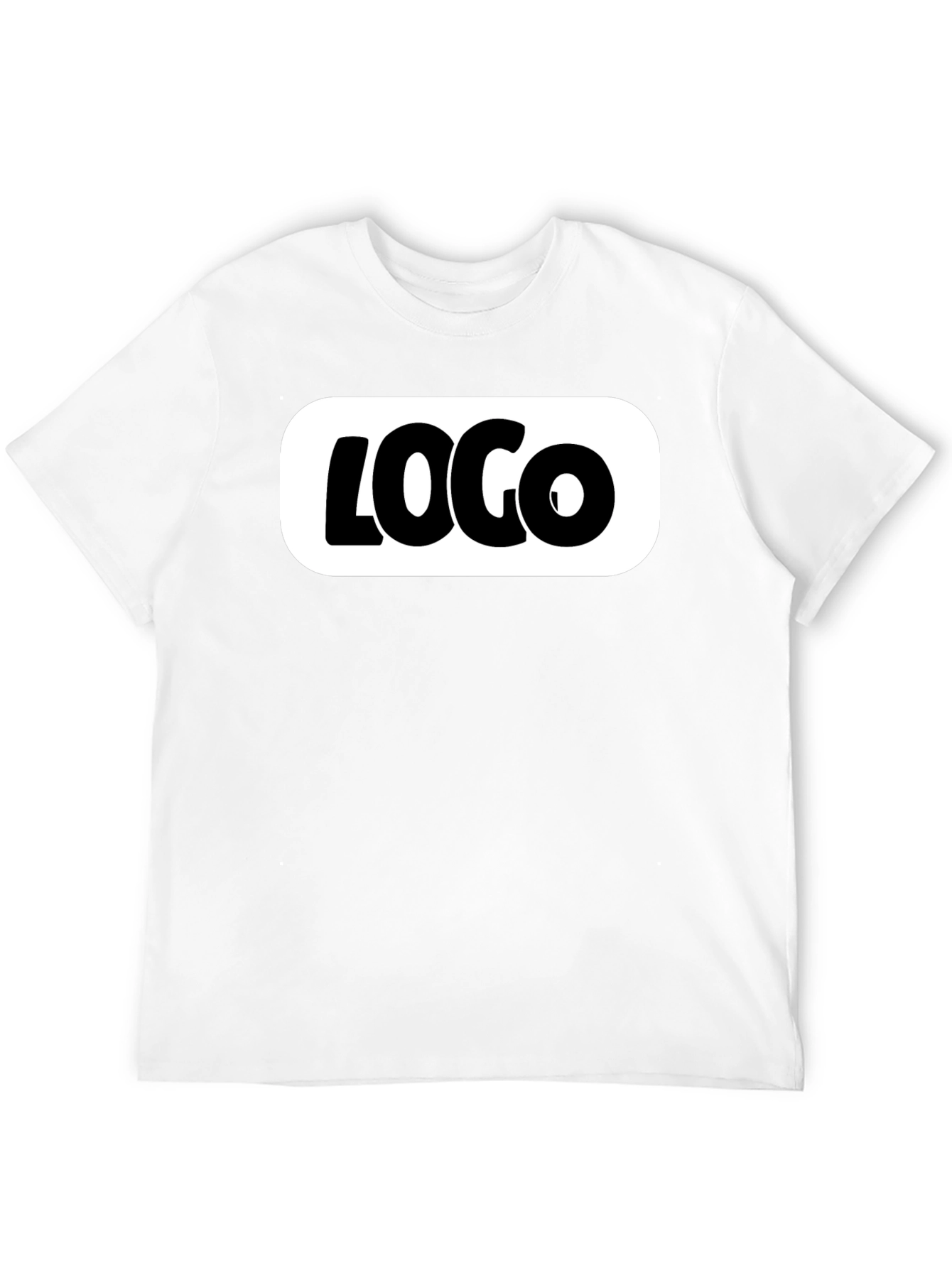 Black T-Shirt with Bold White Logo