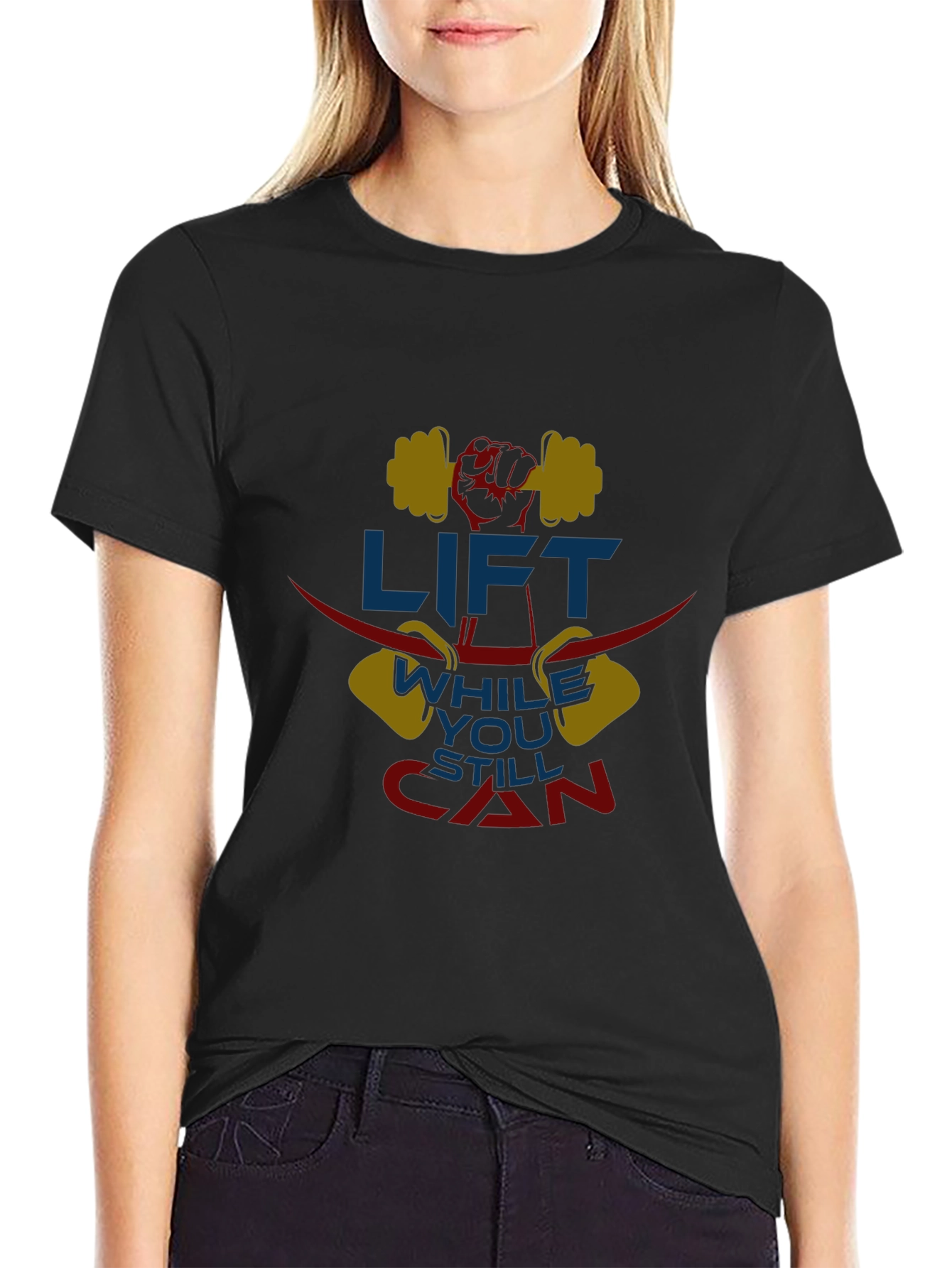 Lift While You Still Can Black Graphic Tee