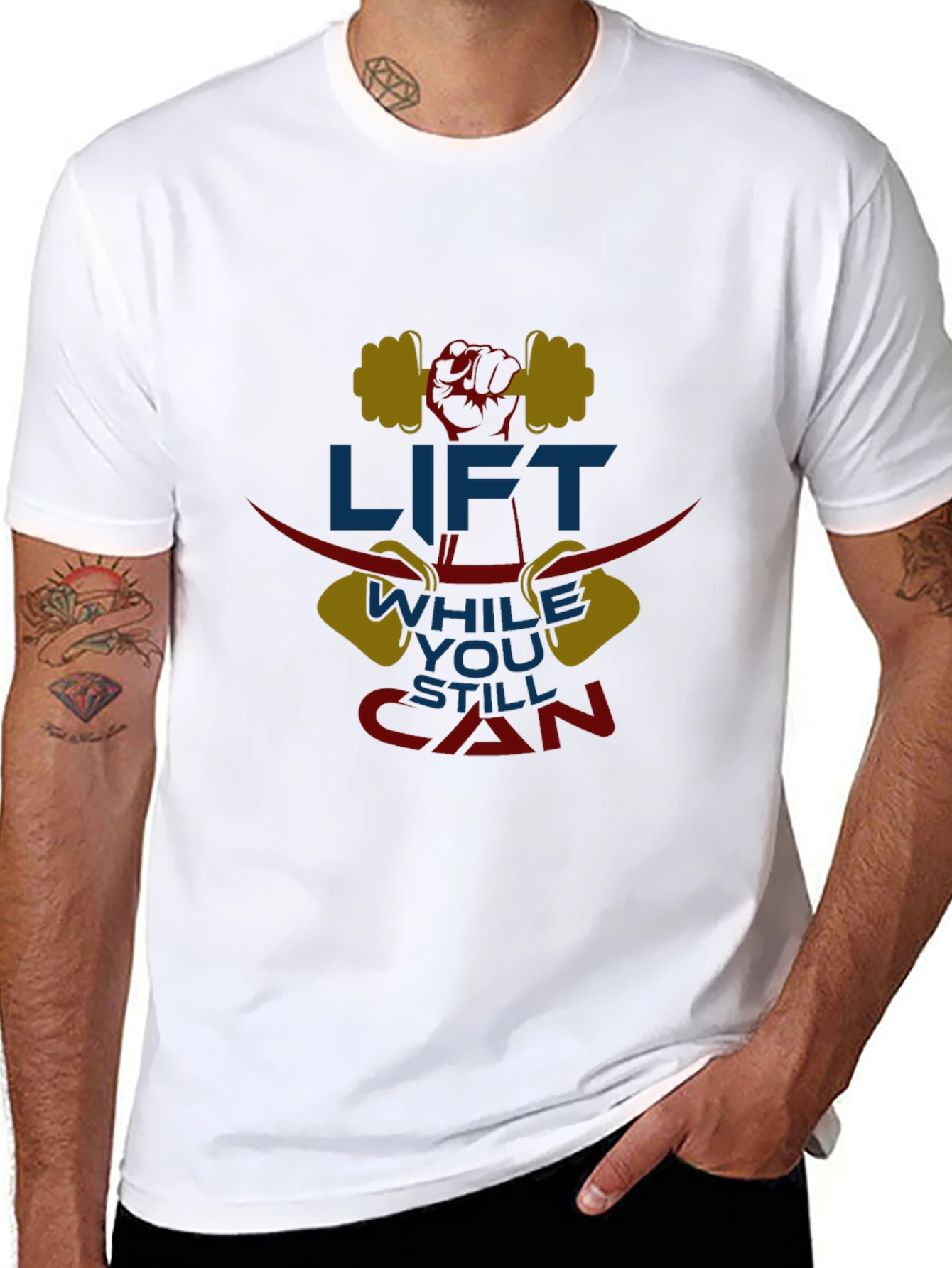 Lift While You Still Can Black Graphic Tee