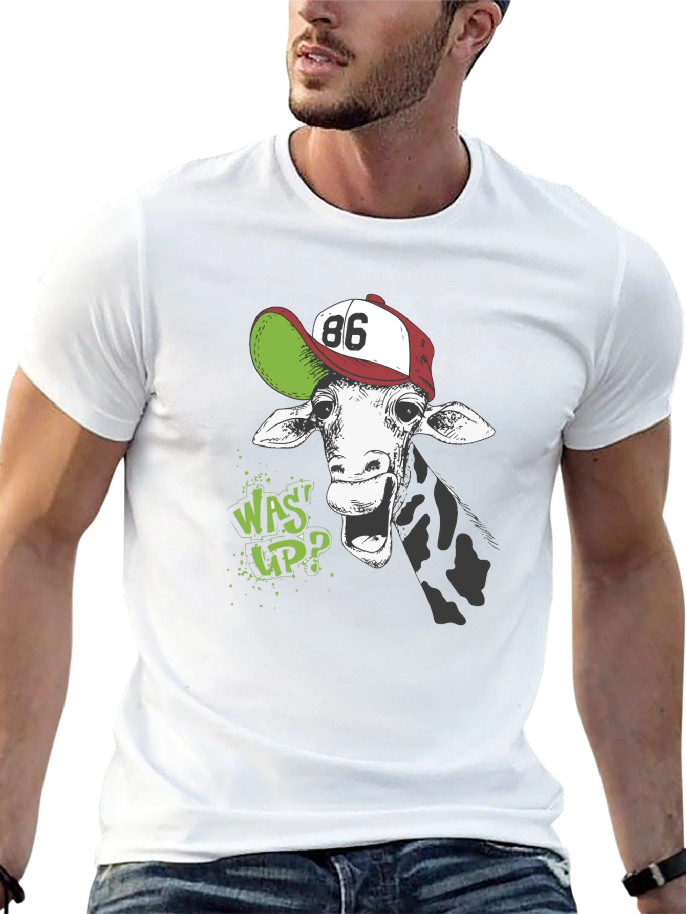 Giraffe Wassup Graphic T-Shirt