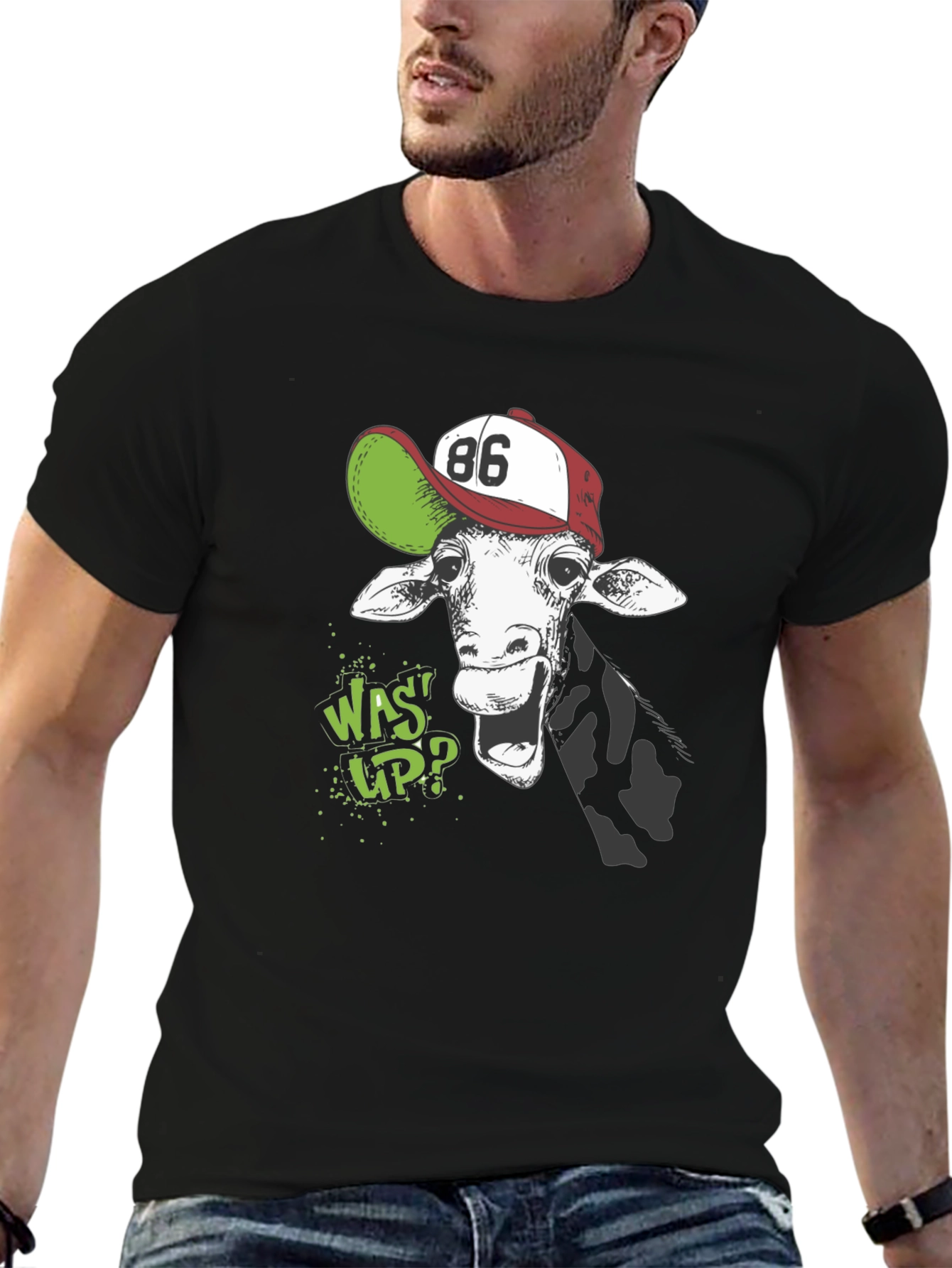 Giraffe Wassup Graphic T-Shirt