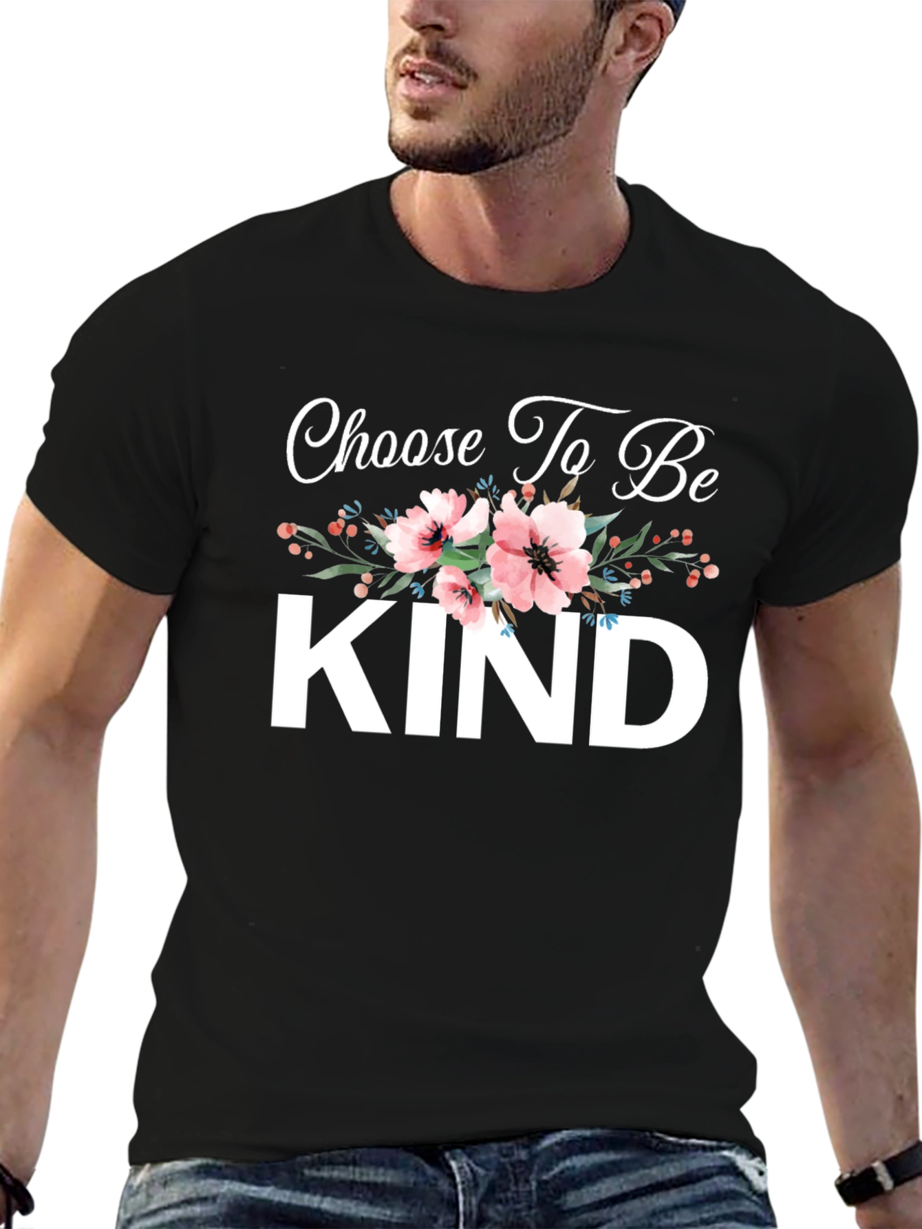 Choose To Be Kind Floral Graphic T-Shirt